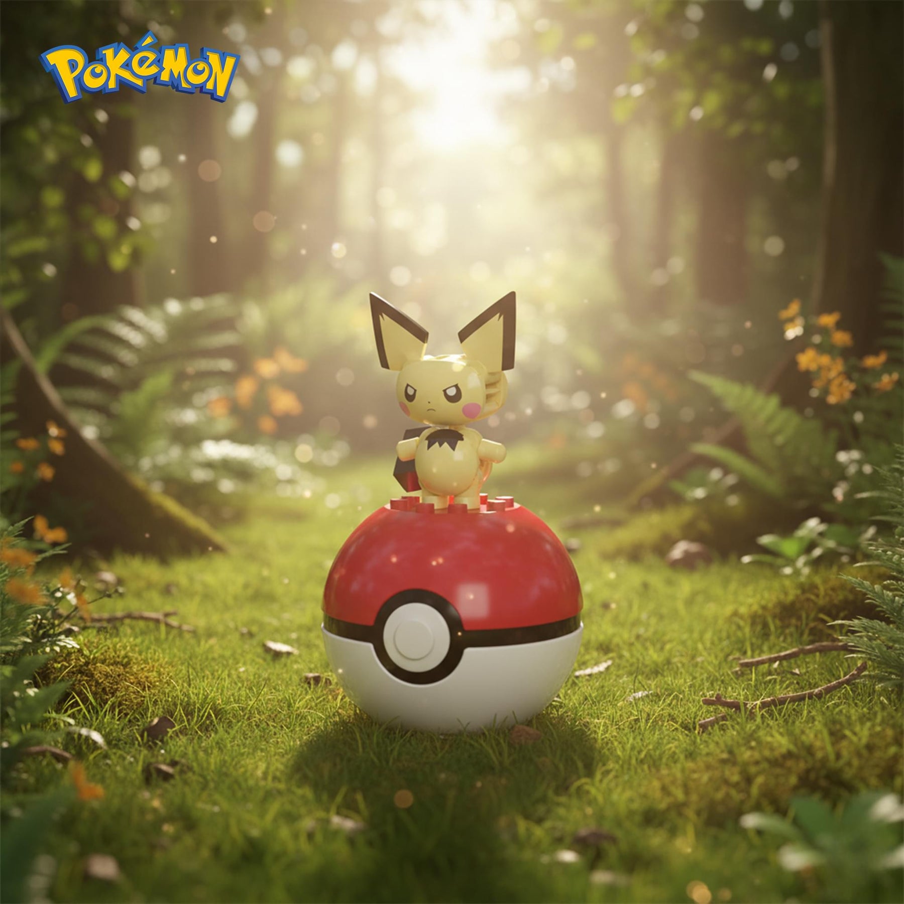 Pokemon MEGA Construx Pikachu Poke Ball 24-Piece Building Set