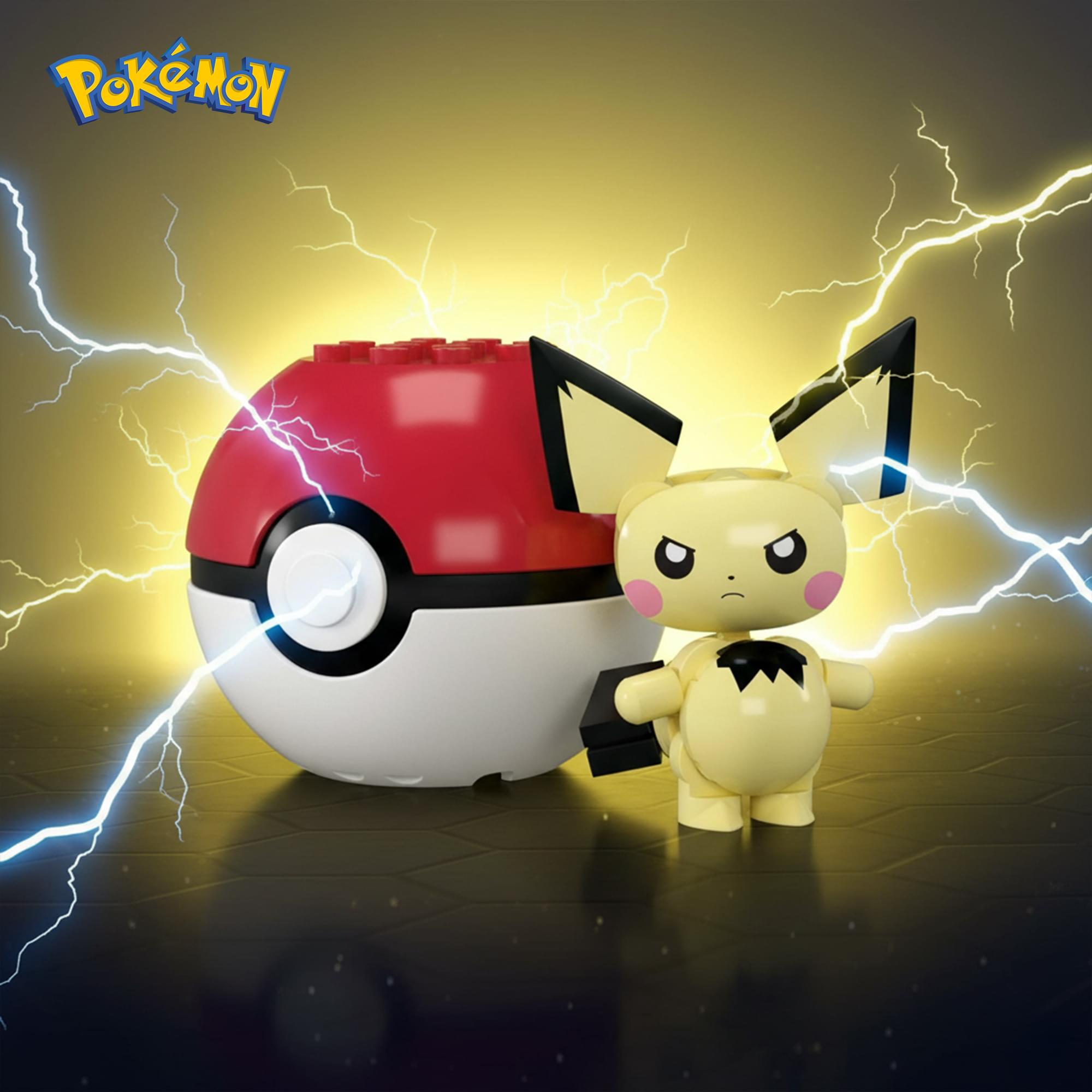 Pokemon MEGA Construx Pikachu Poke Ball 24-Piece Building Set