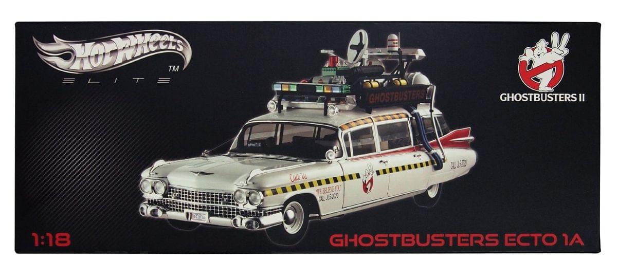 Ghostbusters Hot Wheels Elite 1:18 Ecto-1A Die Cast Vehicle
