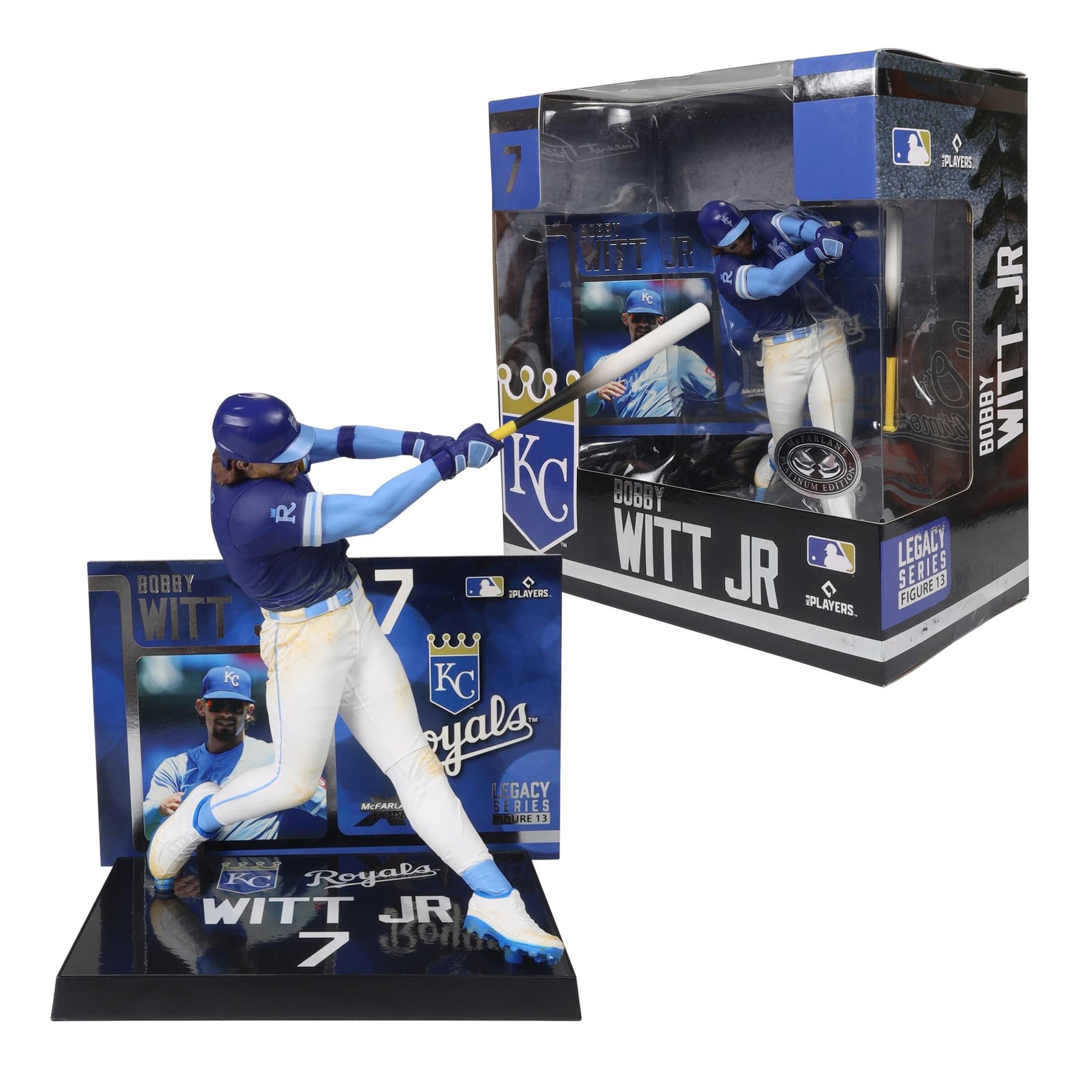 Kansas City Royals MLB 7 Inch Posed Figure | Bobby Witt Jr.  (Platinum Chase)