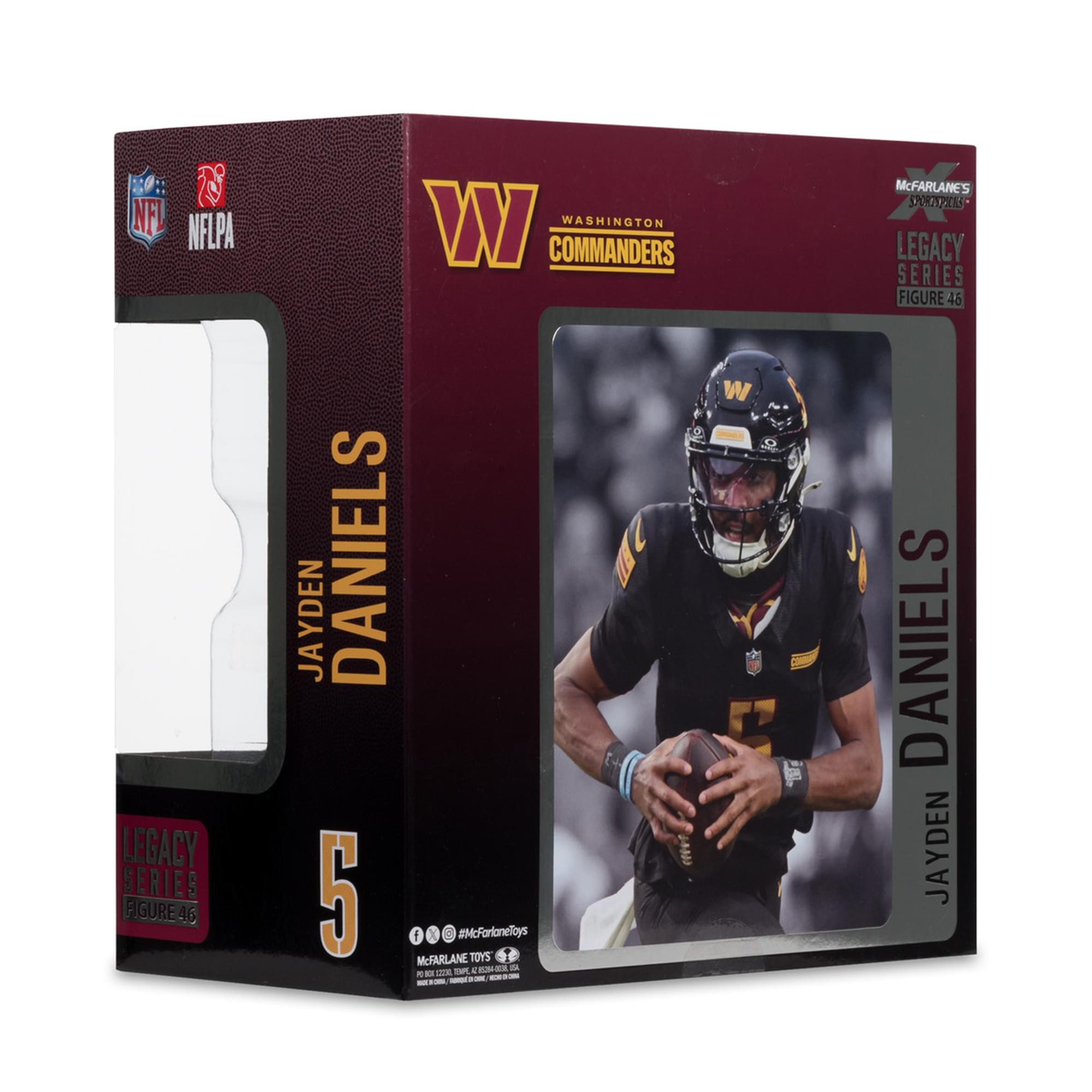 Washington Commanders NFL 7 Inch Posed Figure | Jayden Daniels (Black Uniform)