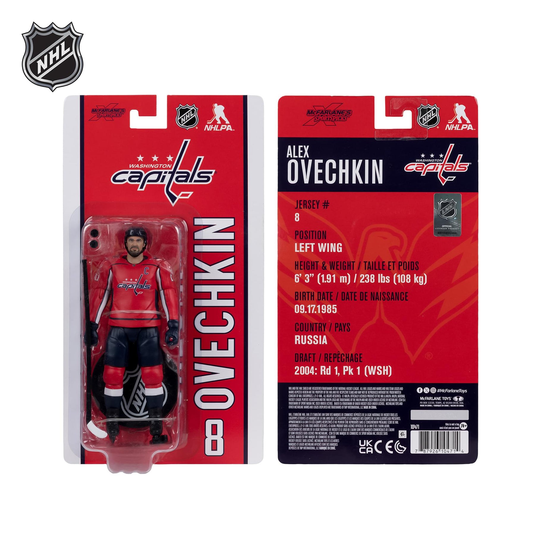 Washington Capitals NHL 6-Inch SportsPicks Figure | Alex Ovechkin