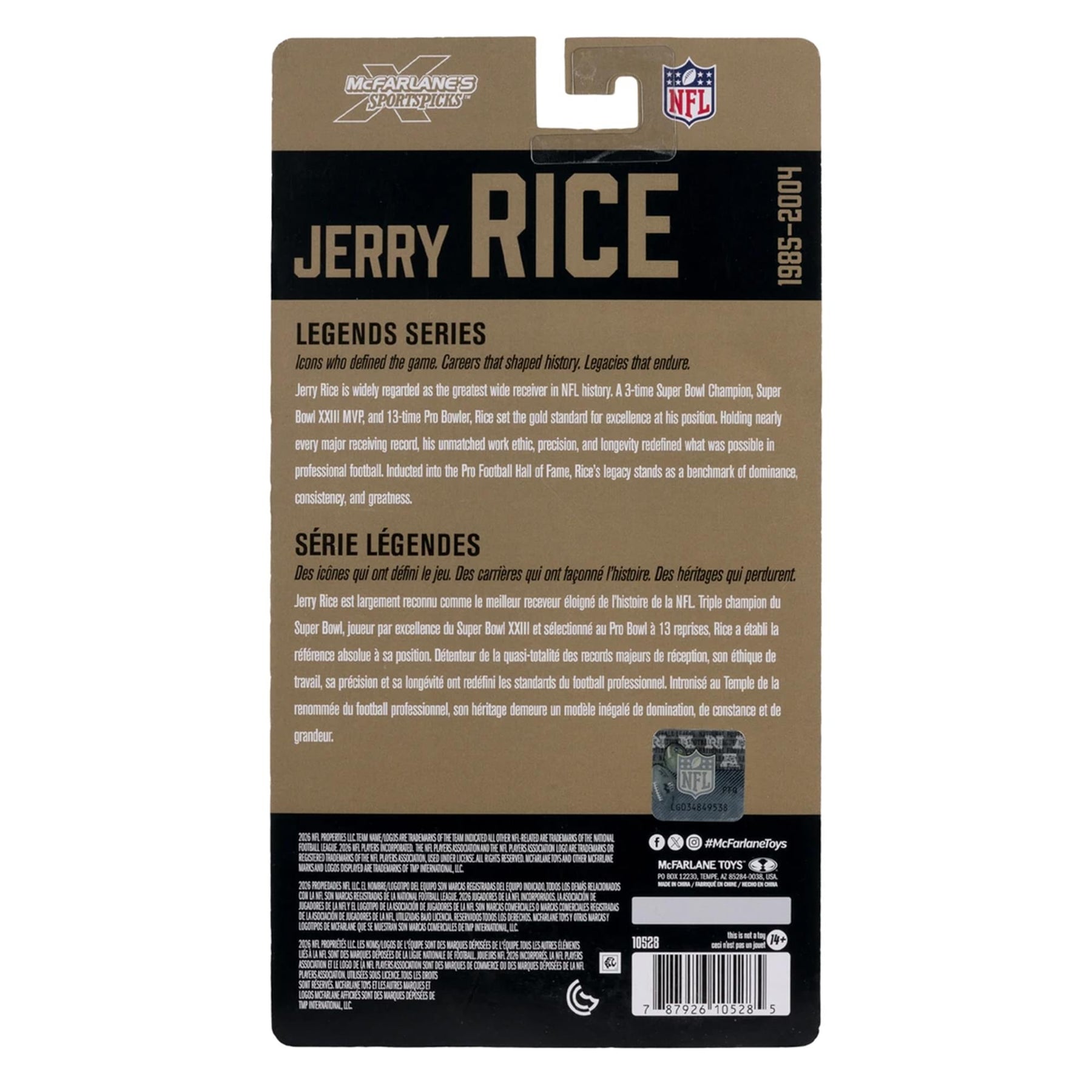 Jerry Rice (San Francisco 49ers) NFL McFarlane SportsPicks 6-Inch Figure
