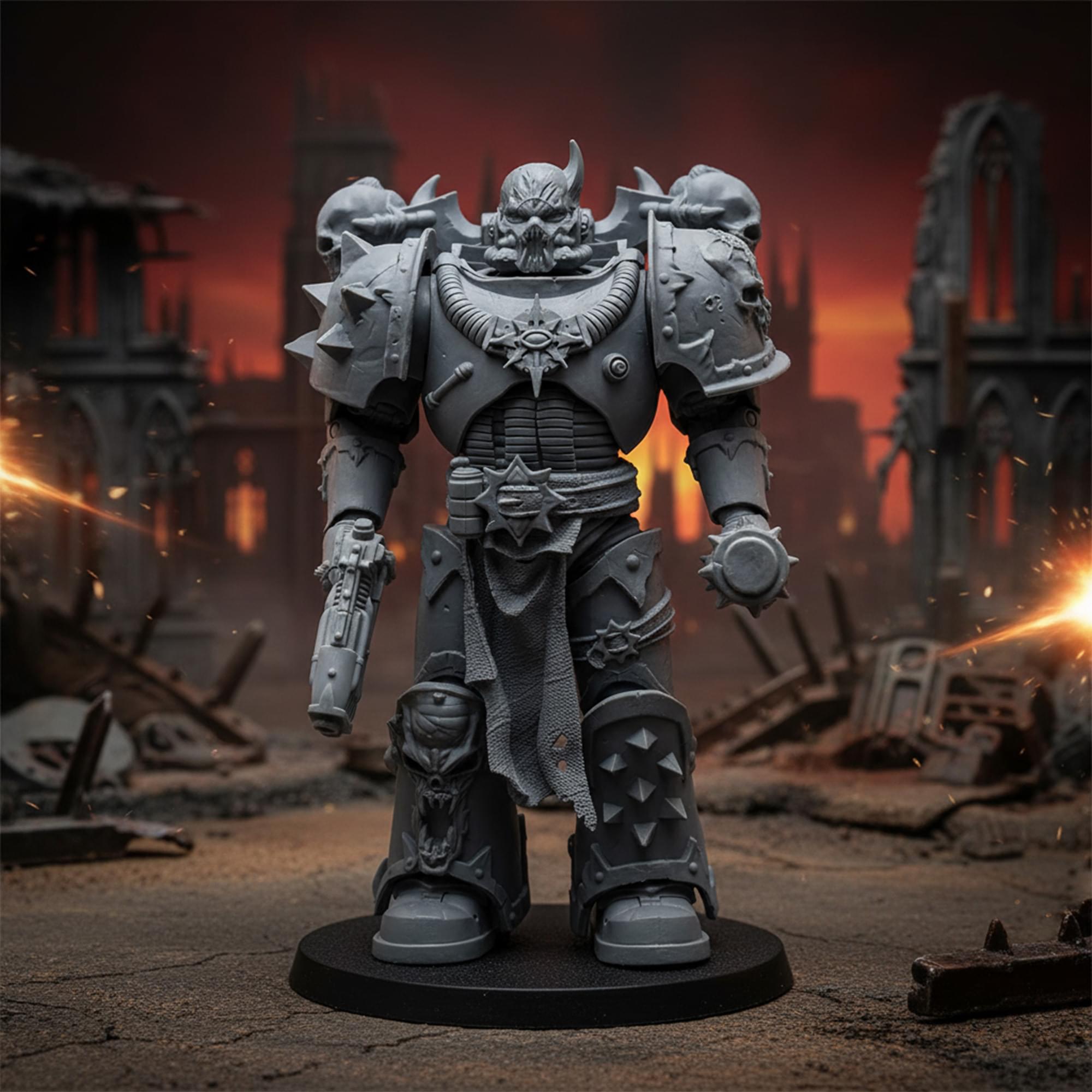 Warhammer 40K 7 Inch Action Figure | Chaos Space Marine