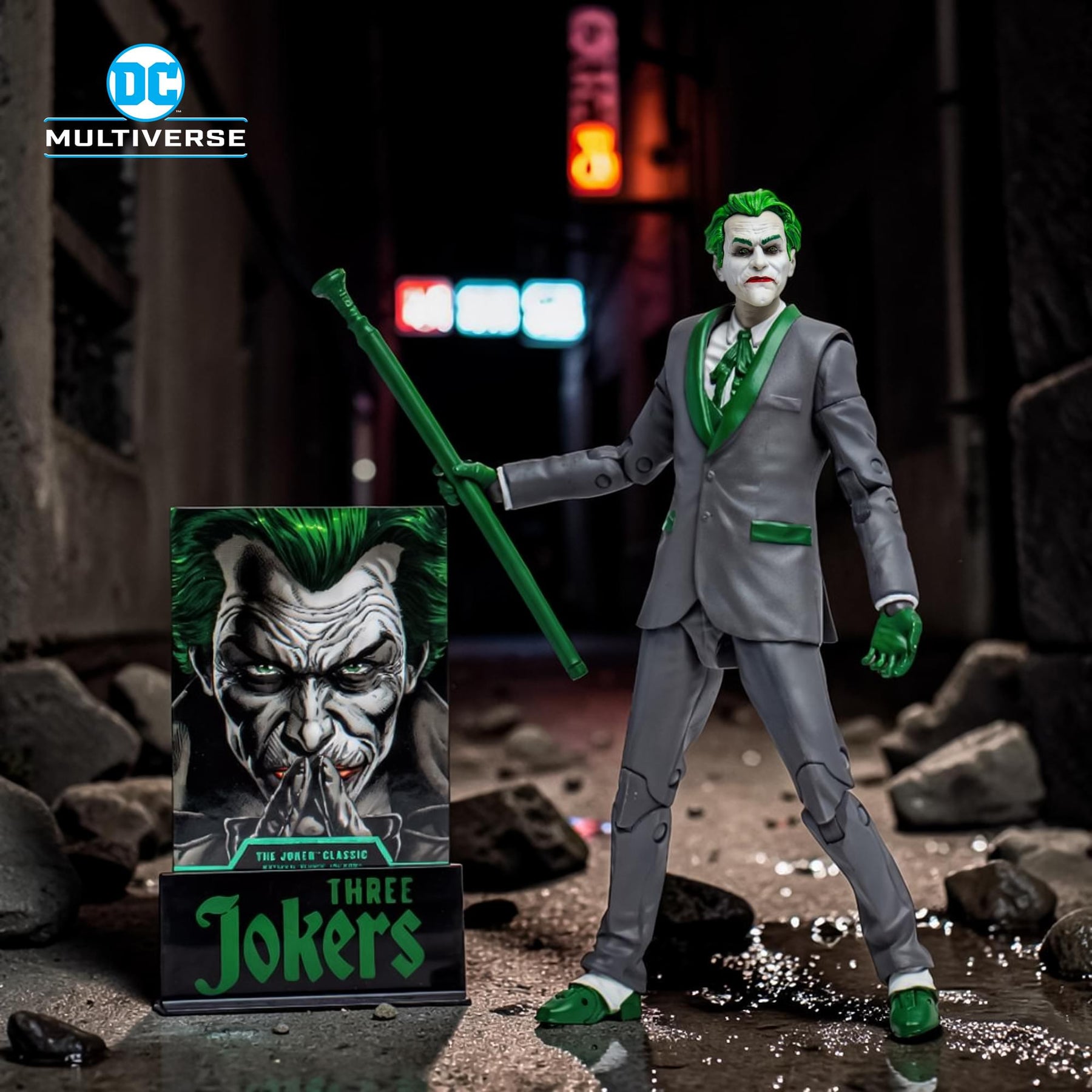 DC Multiverse Batman: Three Jokers Action Figure | Joker BW Accent Edition