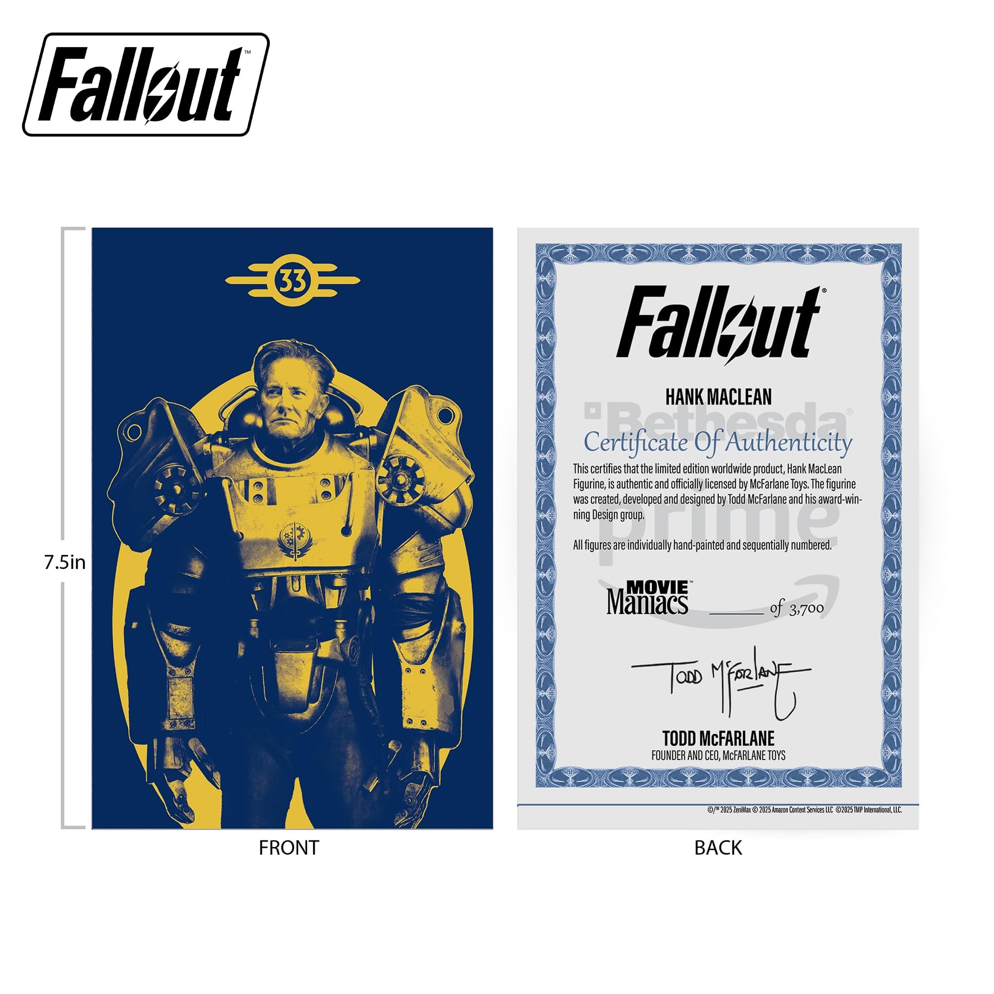 Fallout Movie Maniacs 6 Inch Posed Figure | Hank MacLean