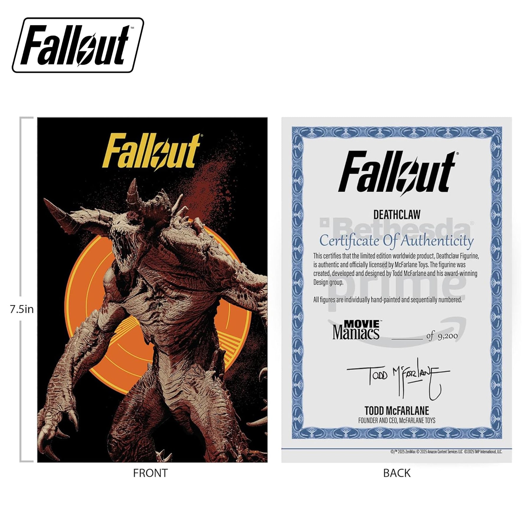 Fallout Movie Maniacs 6 Inch Posed Figure | Deathclaw