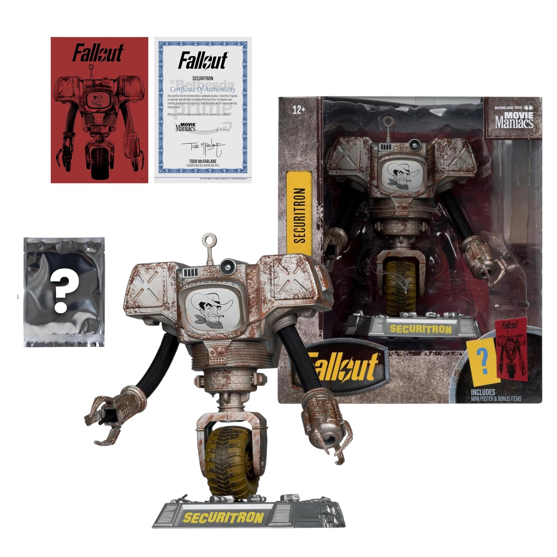 Fallout Movie Maniacs 6 Inch Posed Figure | Securitron