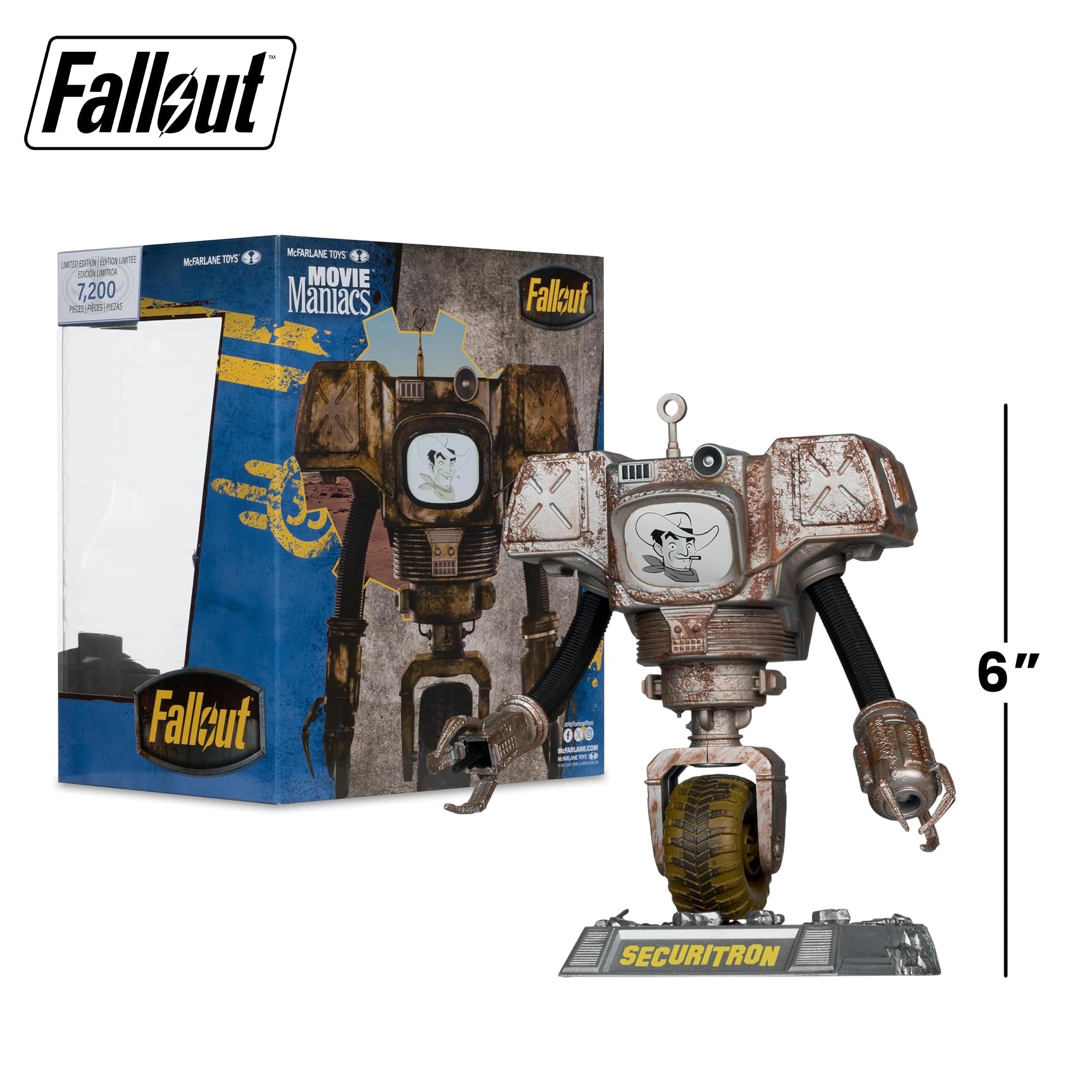 Fallout Movie Maniacs 6 Inch Posed Figure | Securitron