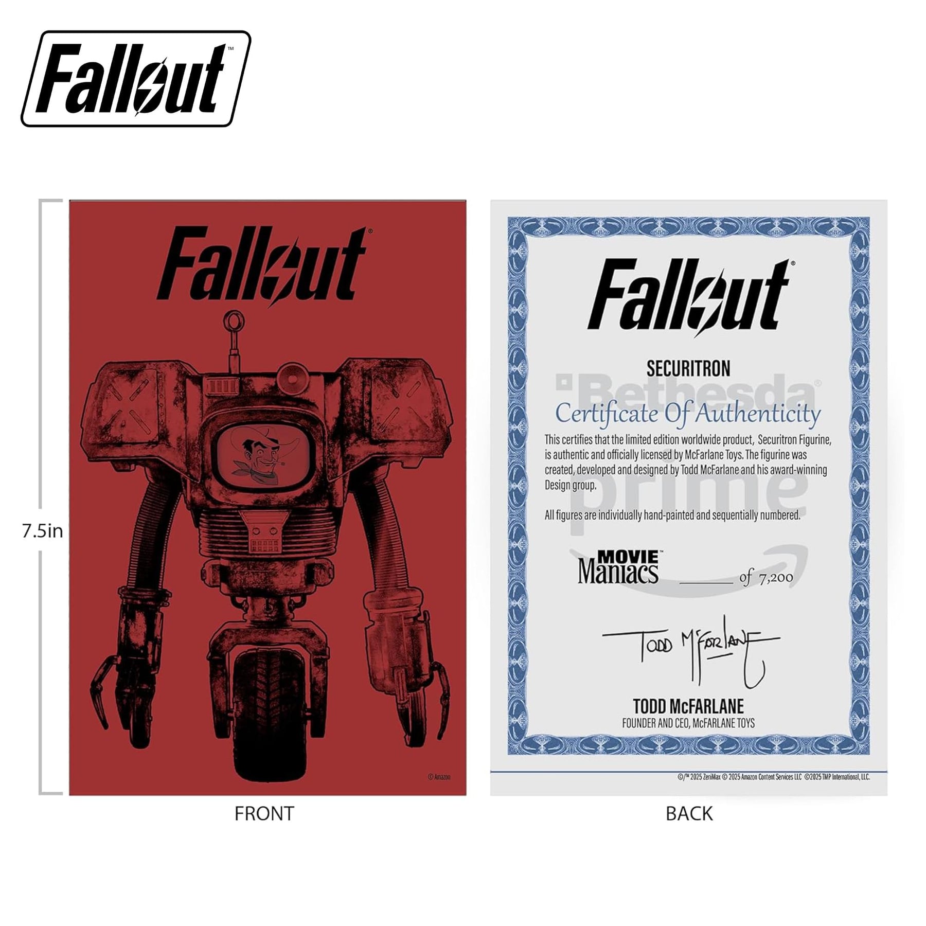 Fallout Movie Maniacs 6 Inch Posed Figure | Securitron