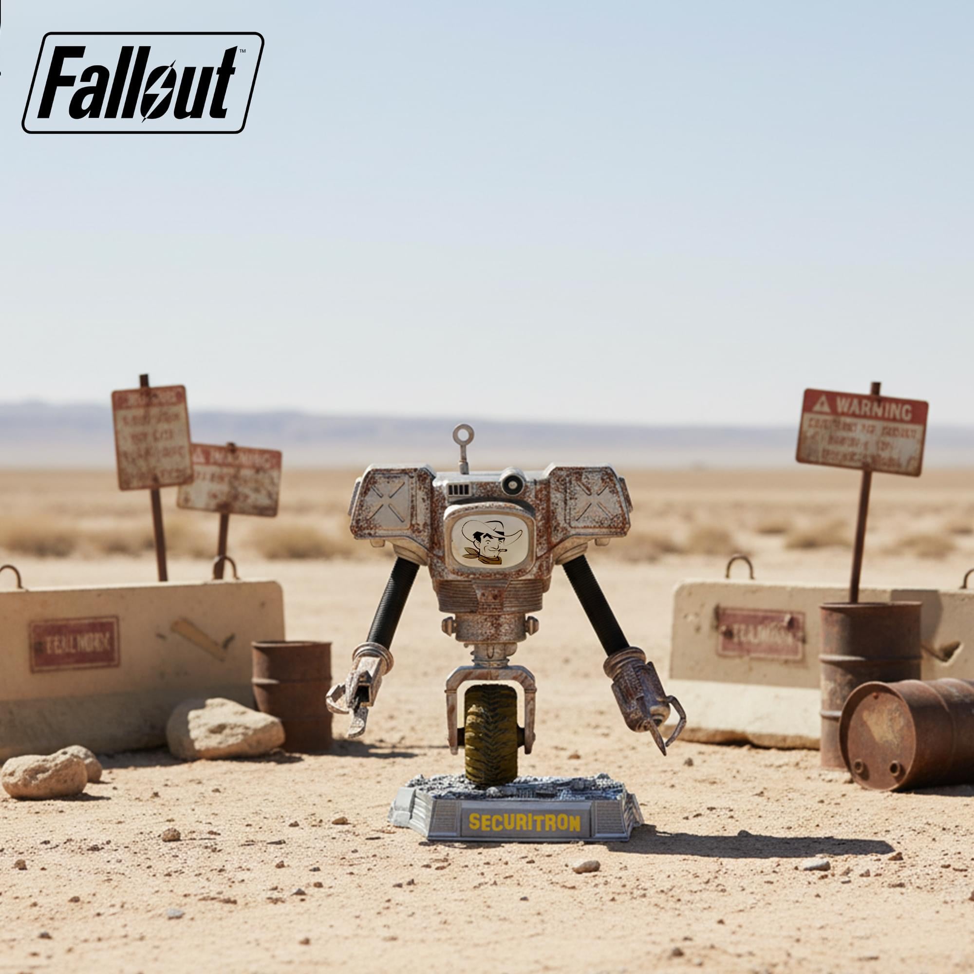 Fallout Movie Maniacs 6 Inch Posed Figure | Securitron