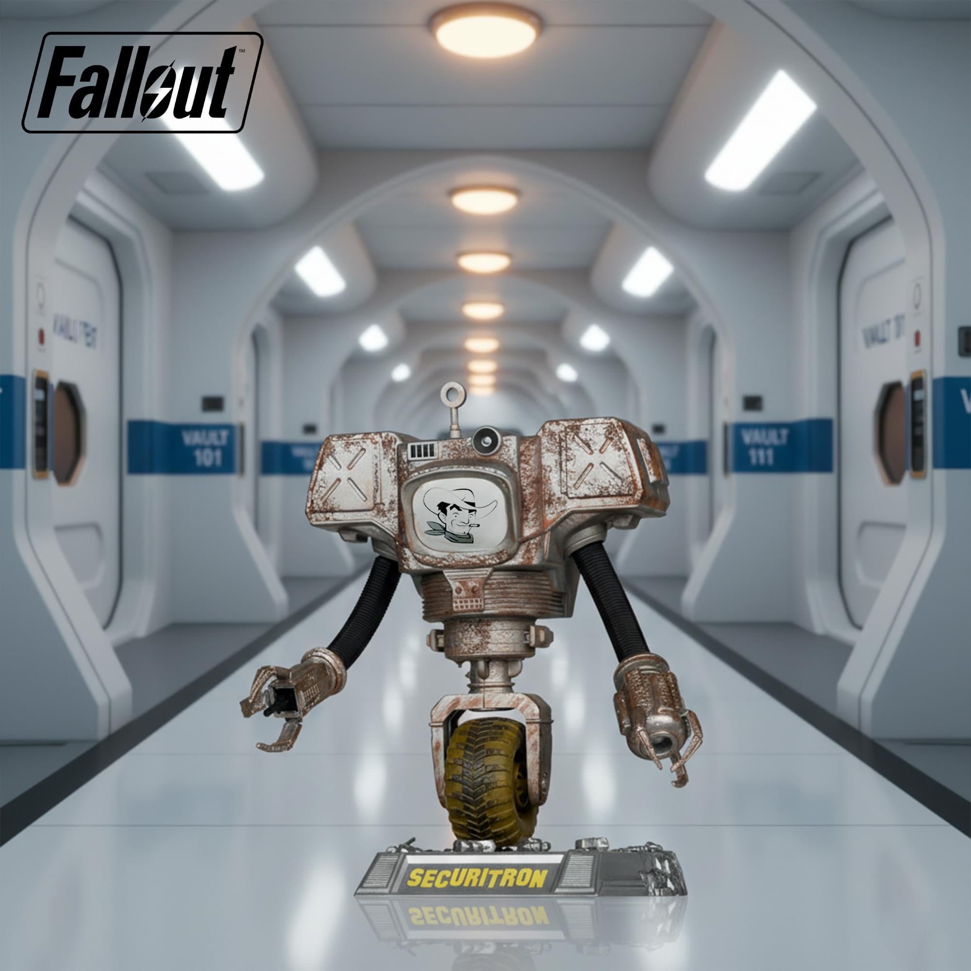 Fallout Movie Maniacs 6 Inch Posed Figure | Securitron