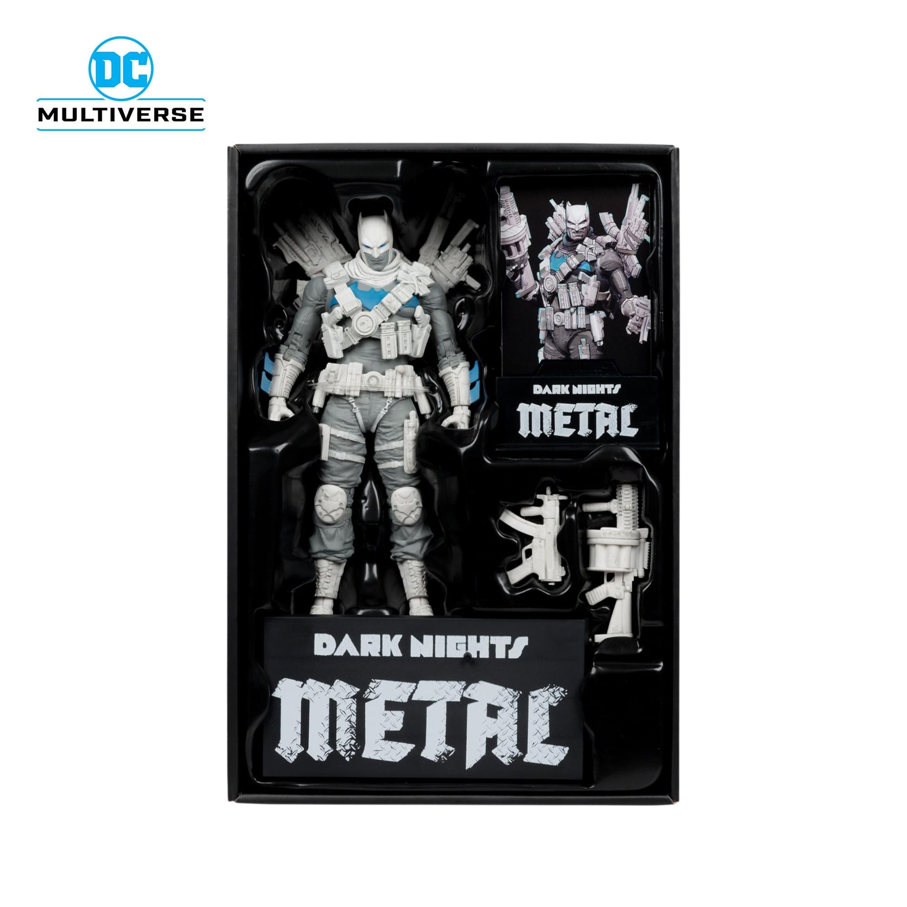 DC Multiverse Dark Nights: Metal Figure | The Grim Knight BW Accent Edition