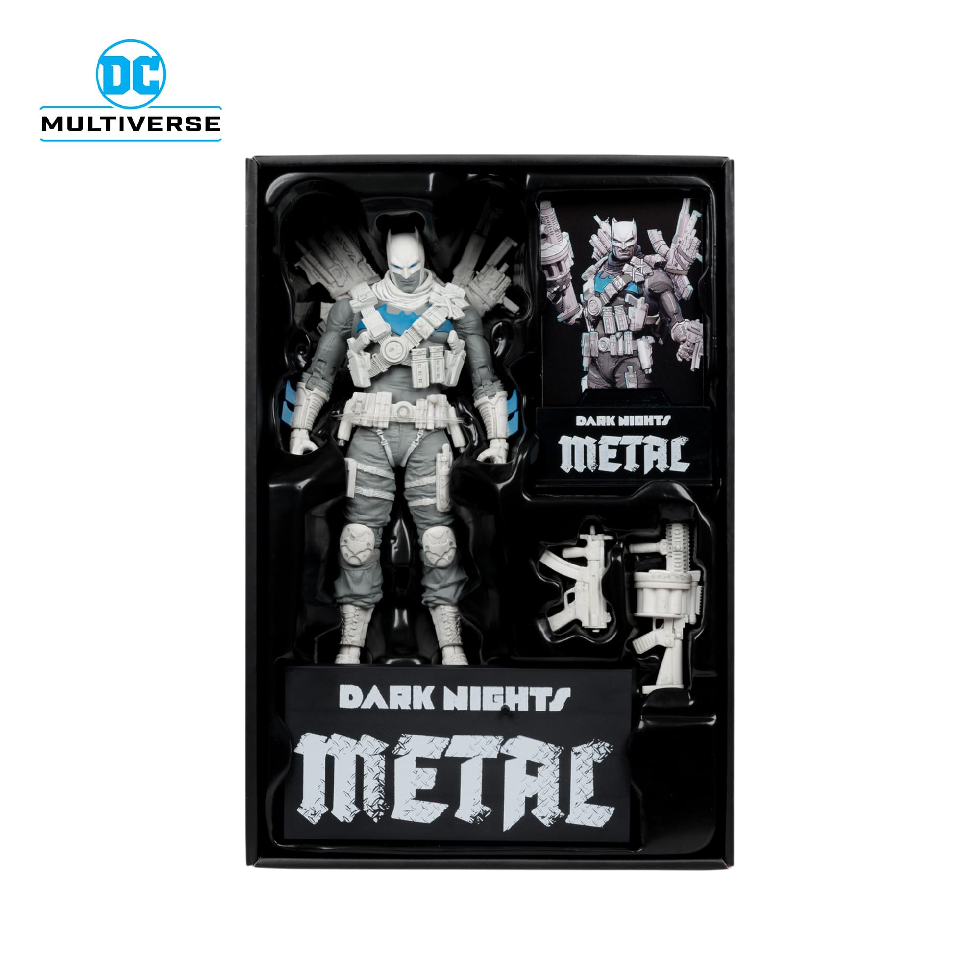 DC Multiverse Dark Nights: Metal Figure | The Grim Knight BW Accent Edition