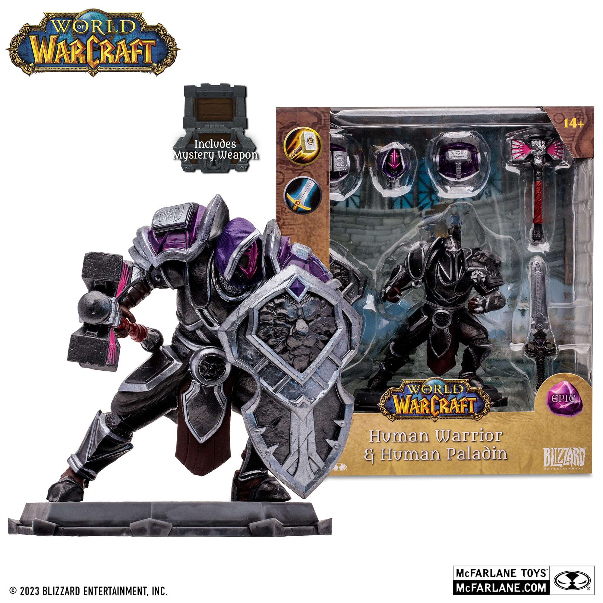World of Warcraft 6 Inch Figure | Human: Paladin /Warrior (Epic)