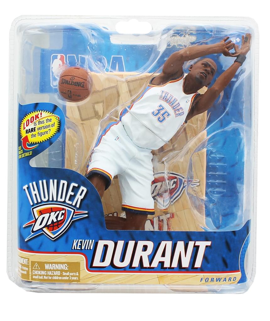 Oklahoma Thunder NBA Kevin Durant 6" Figure, Silver Level Variant, White Jersey