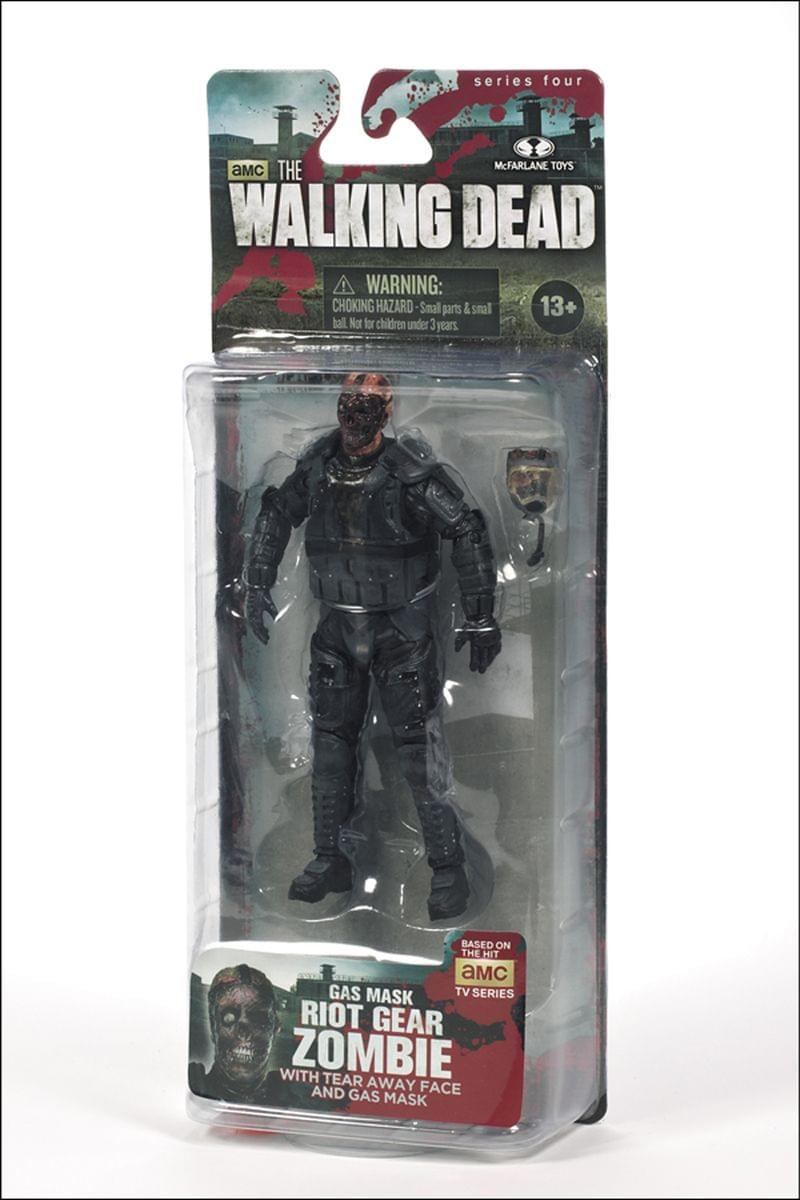The Walking Dead TV Series 4 5" Action Figure: Riot Gear Gas Mask Zombie