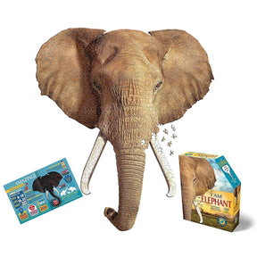 I AM Elephant 700 Piece Animal Head-Shaped Jigsaw Puzzle