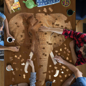 I AM Elephant 700 Piece Animal Head-Shaped Jigsaw Puzzle
