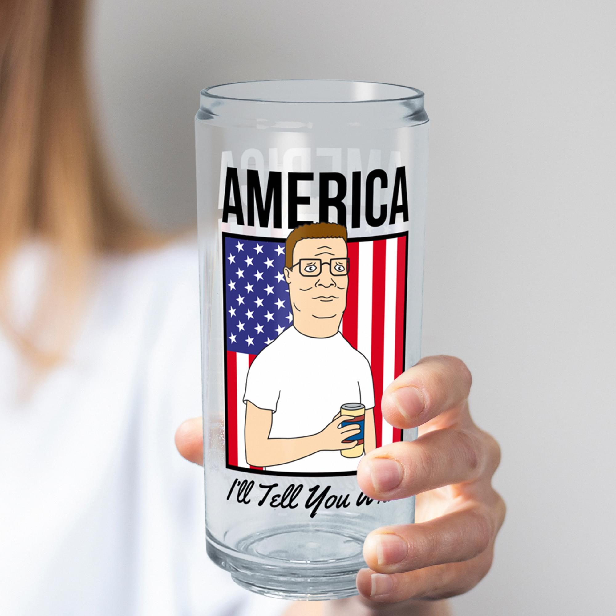 King of the Hill "America I'll Tell You What" 16 Ounce Plastic Can Cup
