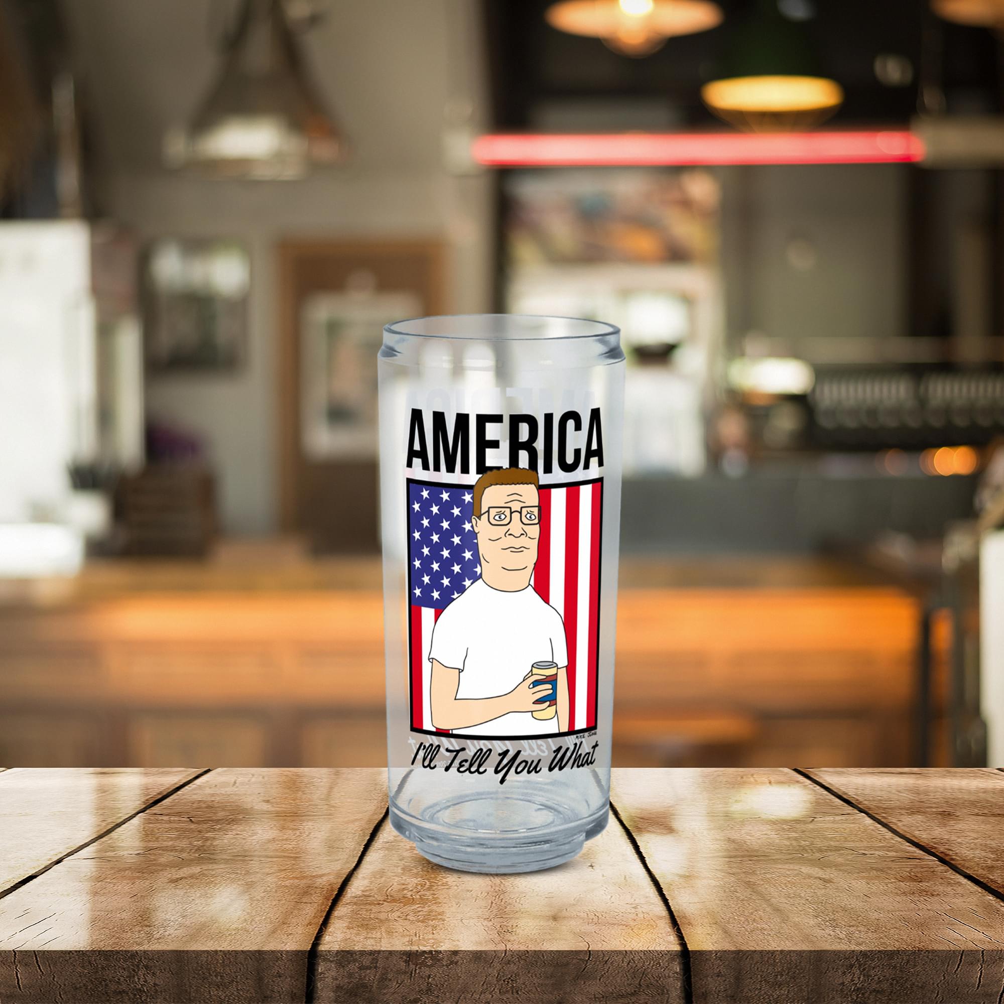 King of the Hill "America I'll Tell You What" 16 Ounce Plastic Can Cup