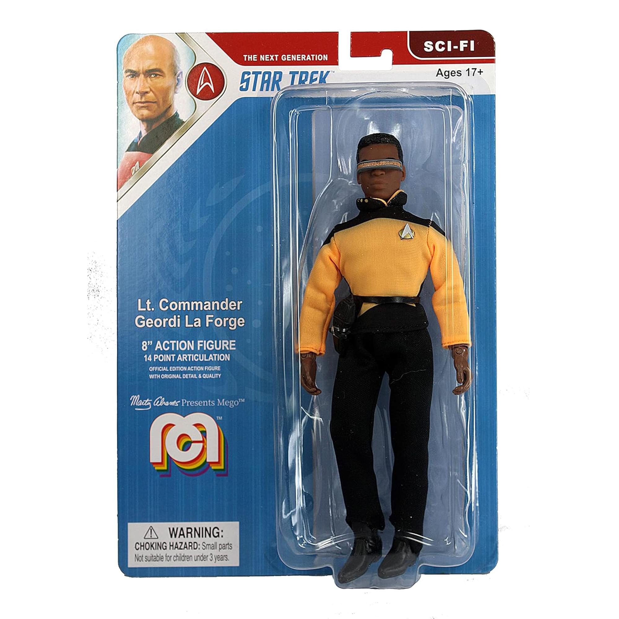 Mego Star Trek TNG Laforge 8 Inch Action Figure