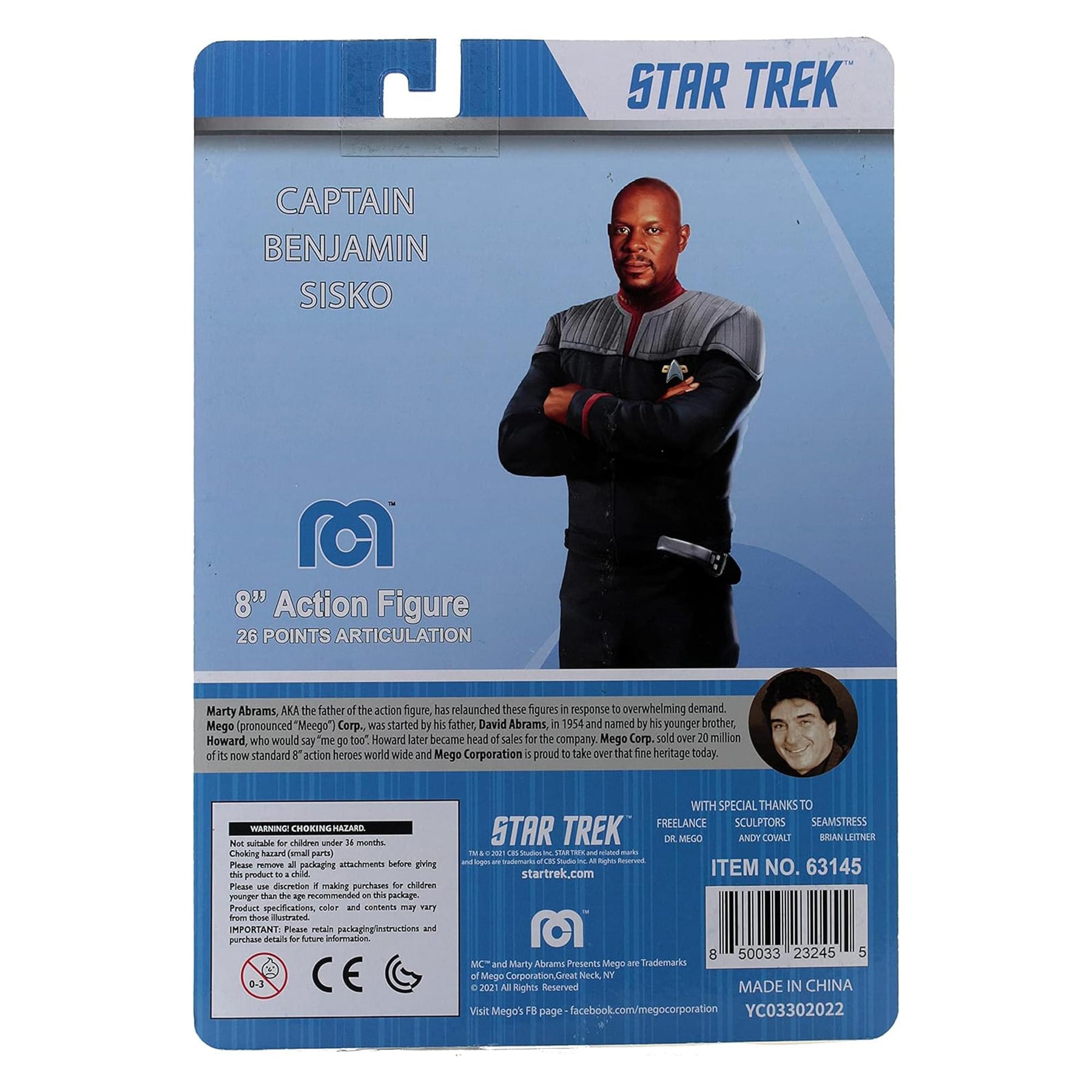 Mego Star Trek Deep Space Nine Captain Sisko 8 Inch Action Figure