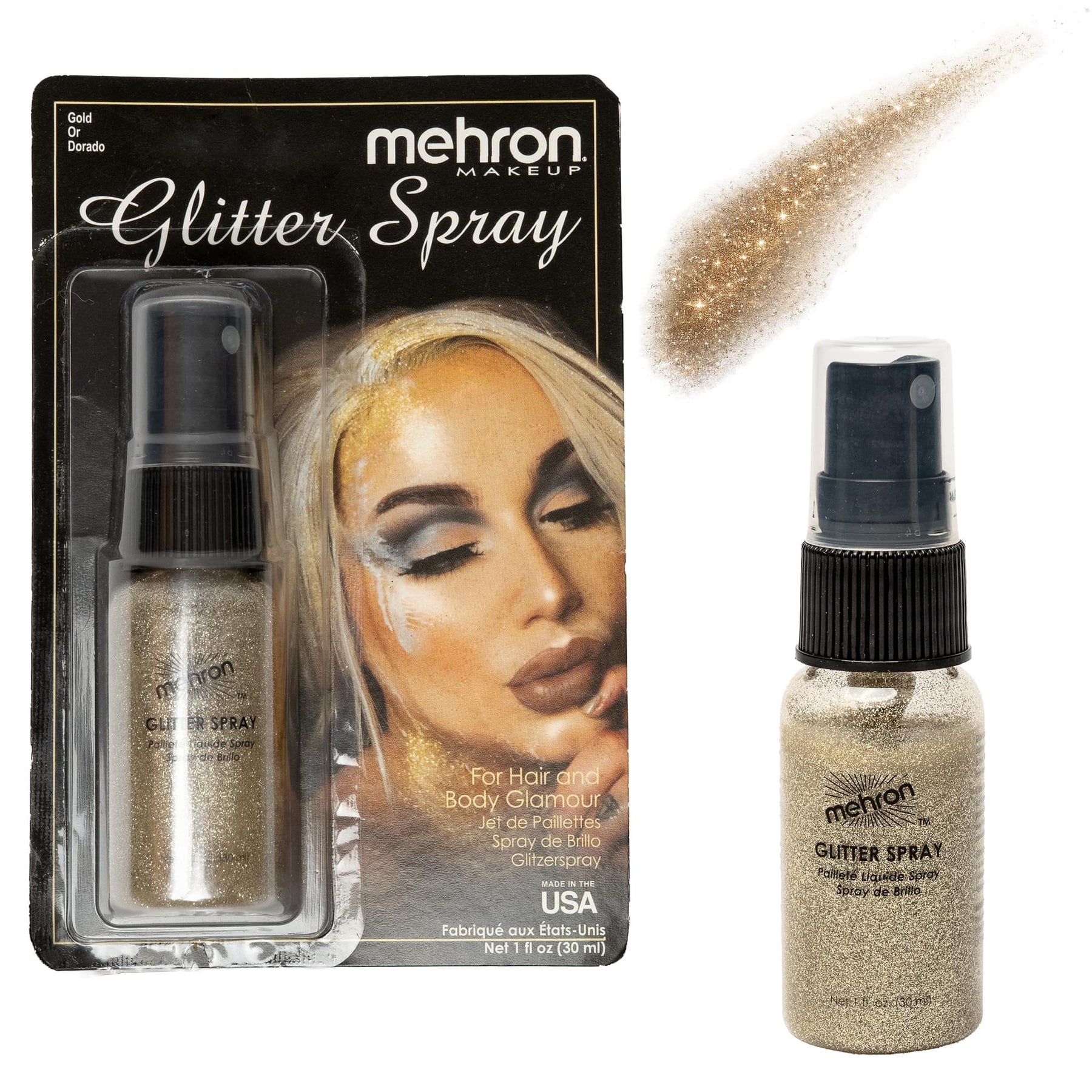 GLITTER SPRAY GOLD 1 OZ