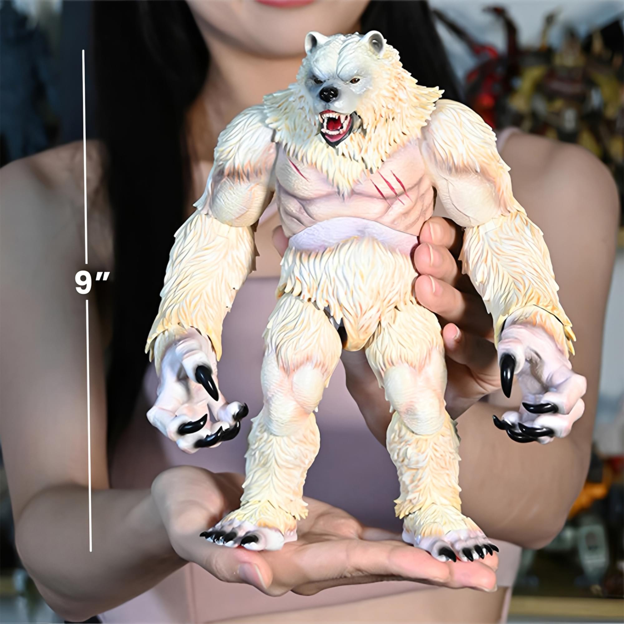Ancient Warrior Polar Bear 9-Inch Action Figure With Bonus Armor