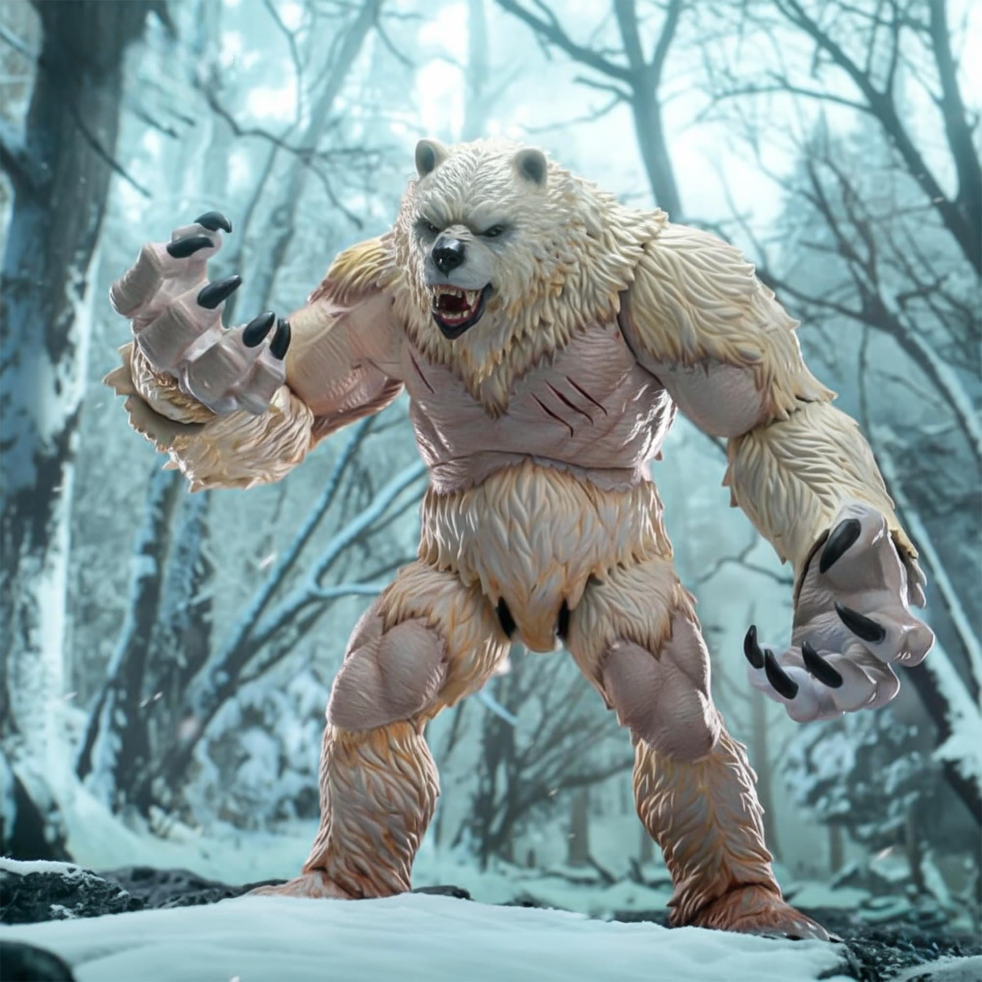 Ancient Warrior Polar Bear 9-Inch Action Figure With Bonus Armor