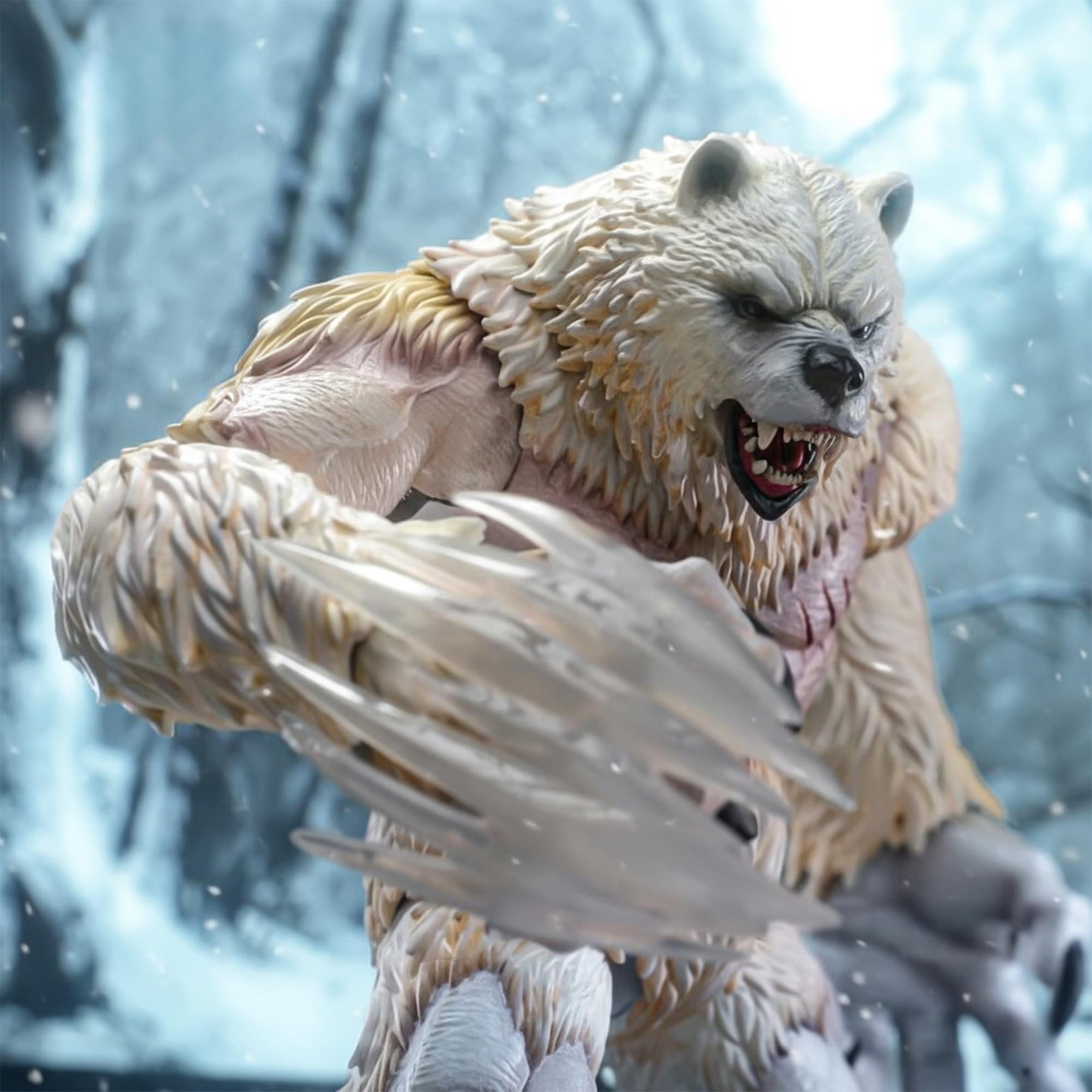 Ancient Warrior Polar Bear 9-Inch Action Figure With Bonus Armor