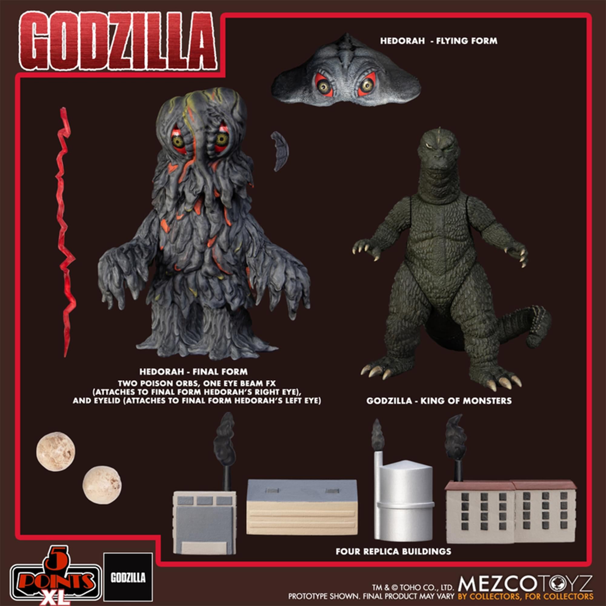 Godzilla vs Hedorah 5 Points XL Figure Box Set