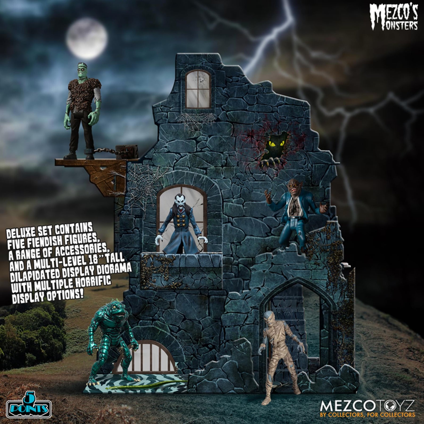 5 Points Mezco’s Monsters Tower of Fear Deluxe Boxed Set