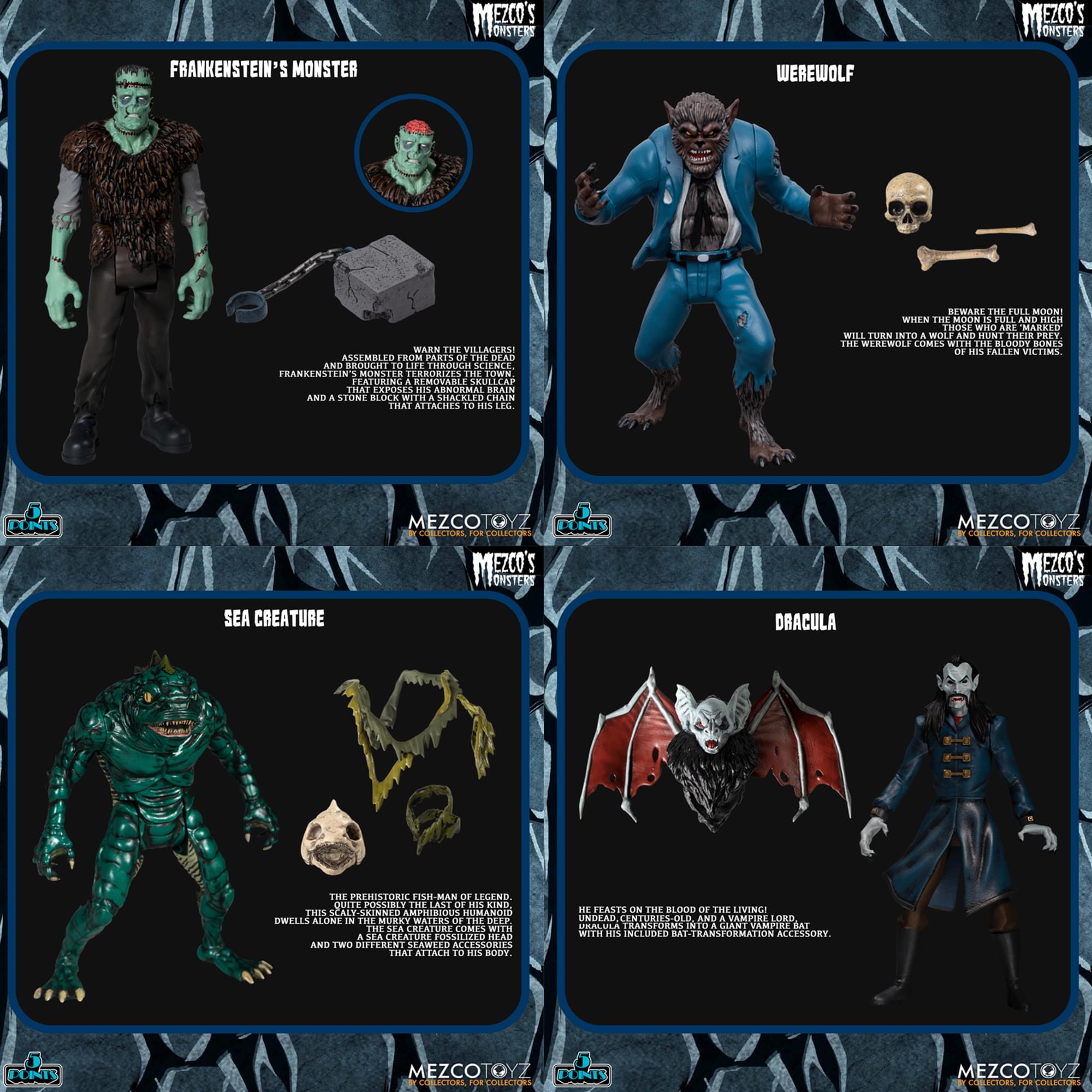 5 Points Mezco’s Monsters Tower of Fear Deluxe Boxed Set
