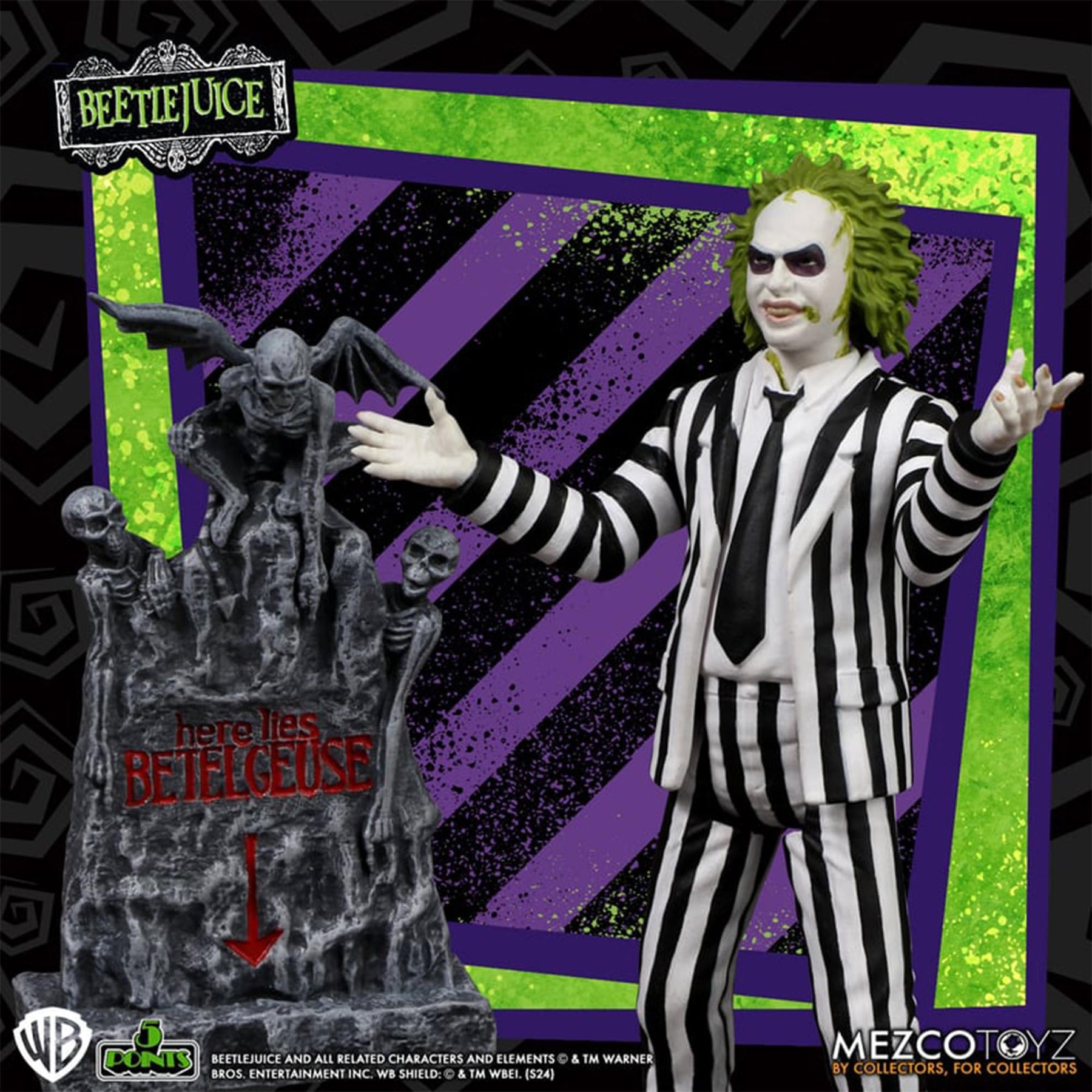 Beetlejuice 5 Points Action Figure | Striped Suit