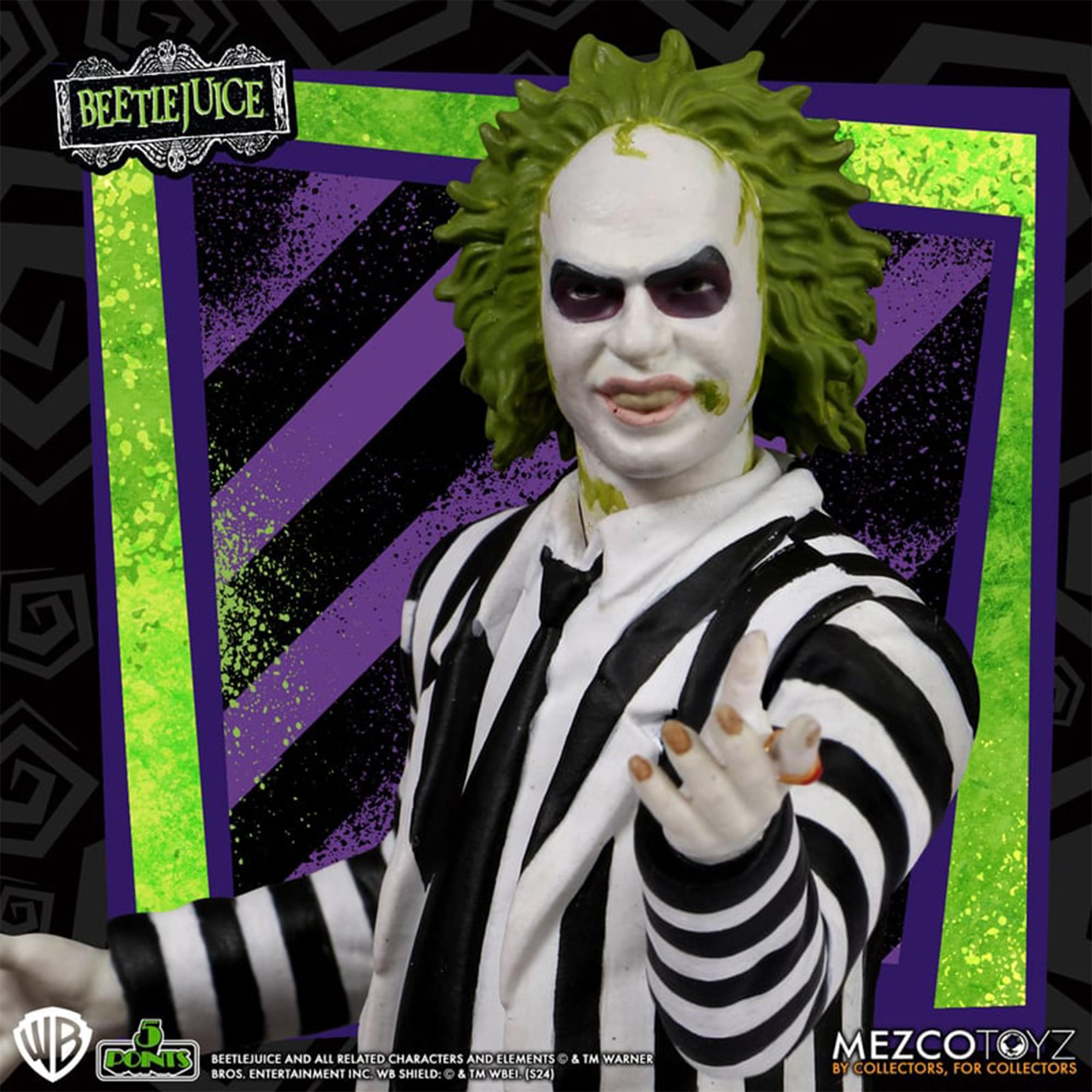 Beetlejuice 5 Points Action Figure | Striped Suit