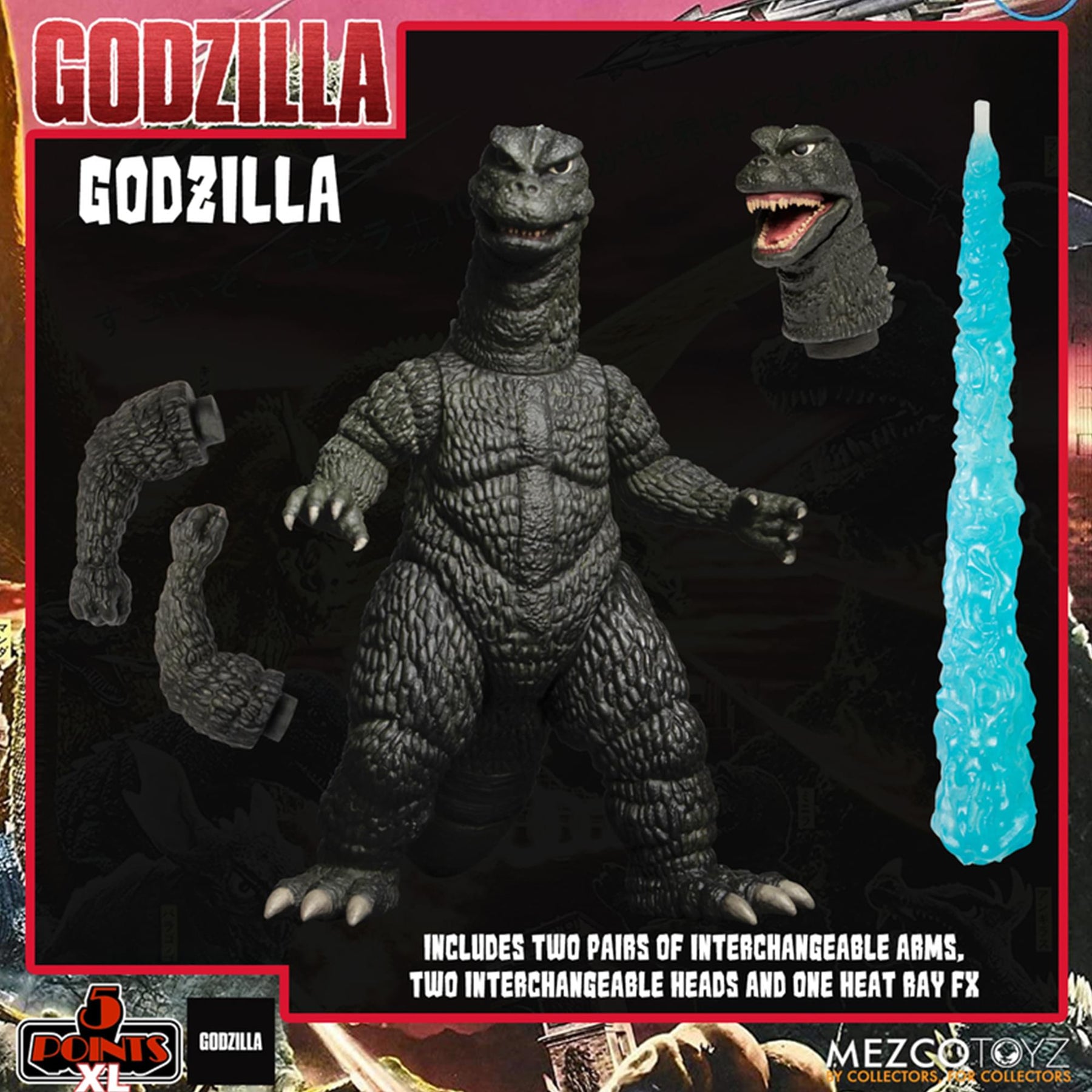 mezco godzilla destroy all monsters Godzilla: Destroy All Monsters Round 1 5 Points XL Boxed Set