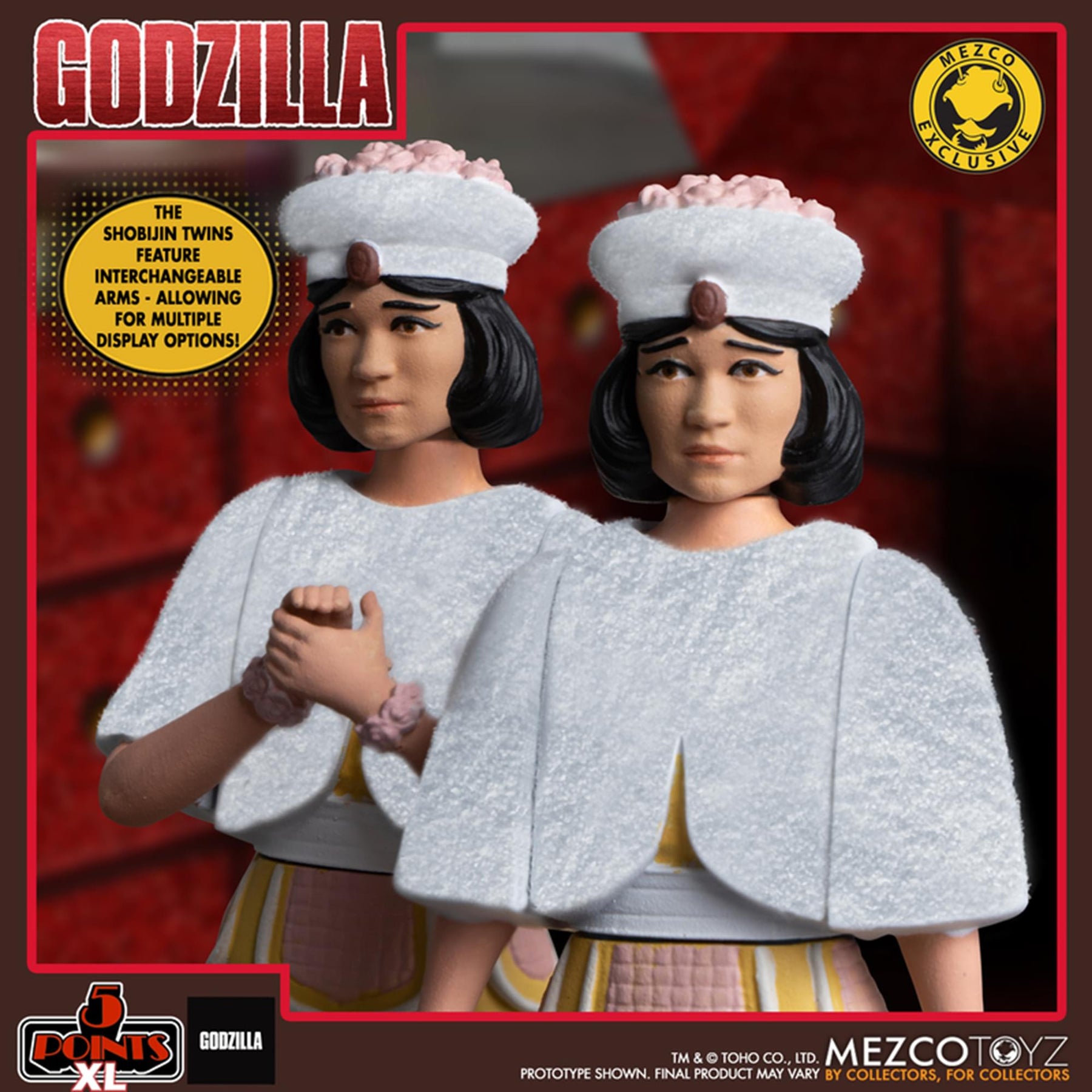 Godzilla 5 Points Mothra and Shobijin Twins Boxed Set