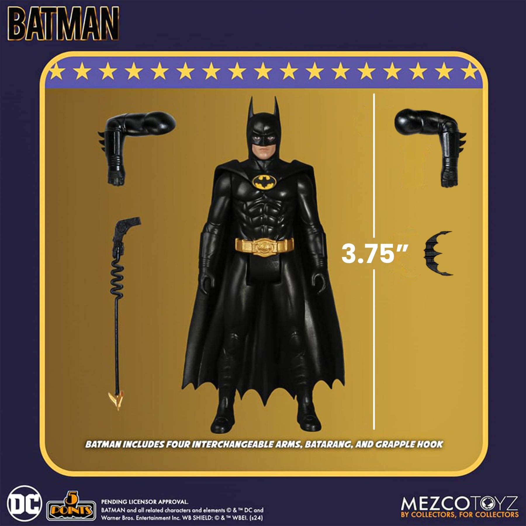 DC Comics 5 Points 1989 Batman Action Figure | Batman