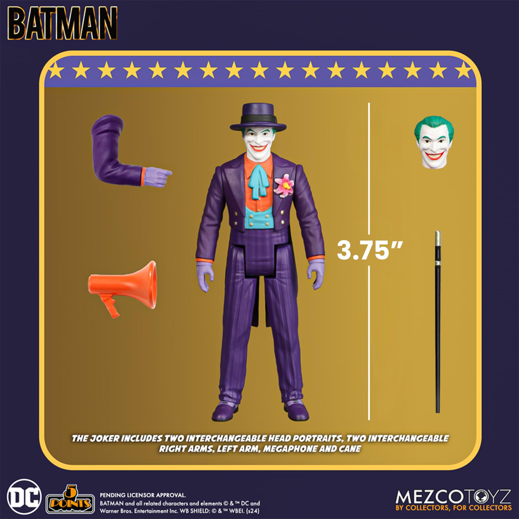 DC Comics 5 Points 1989 Batman Action Figure | Joker