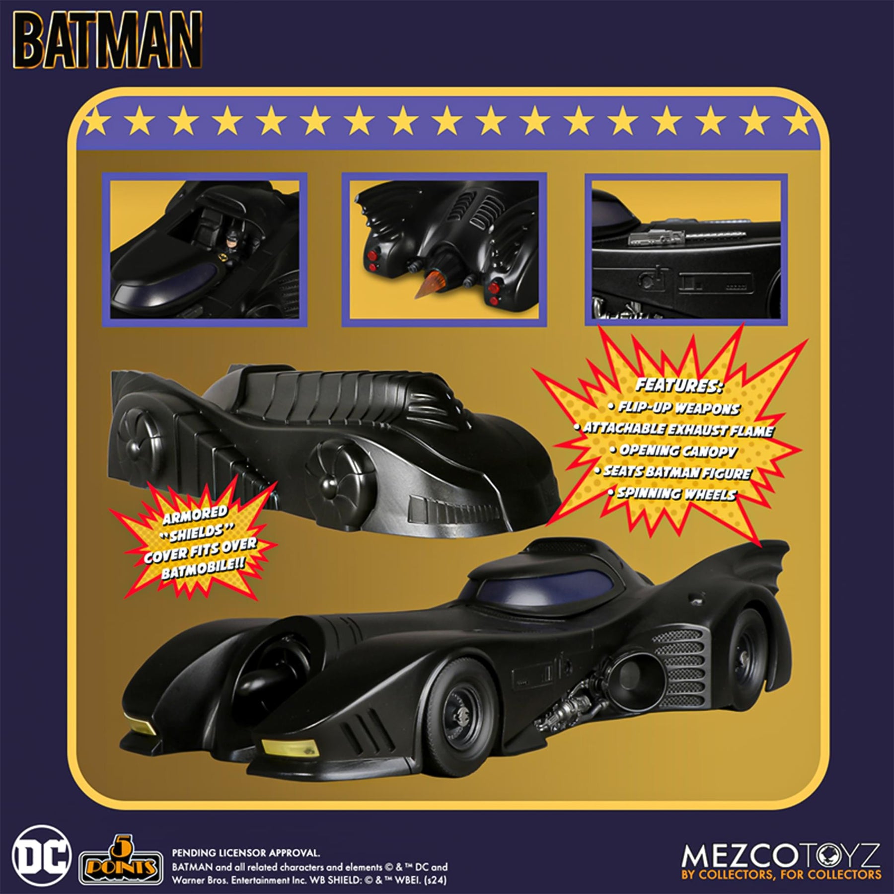 DC Comics 5 Points 1989 Batman Batmobile