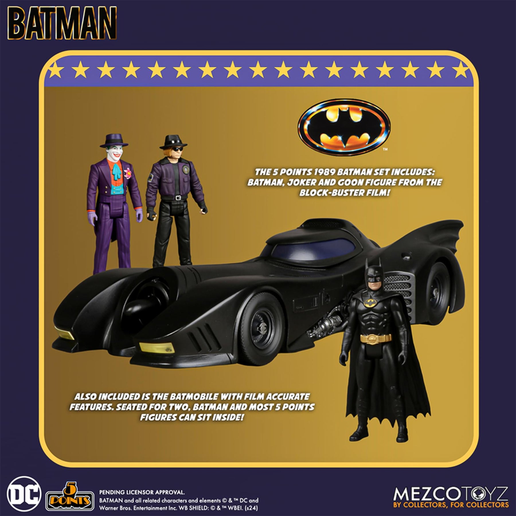 DC Comics 5 Points 1989 Batman Batmobile