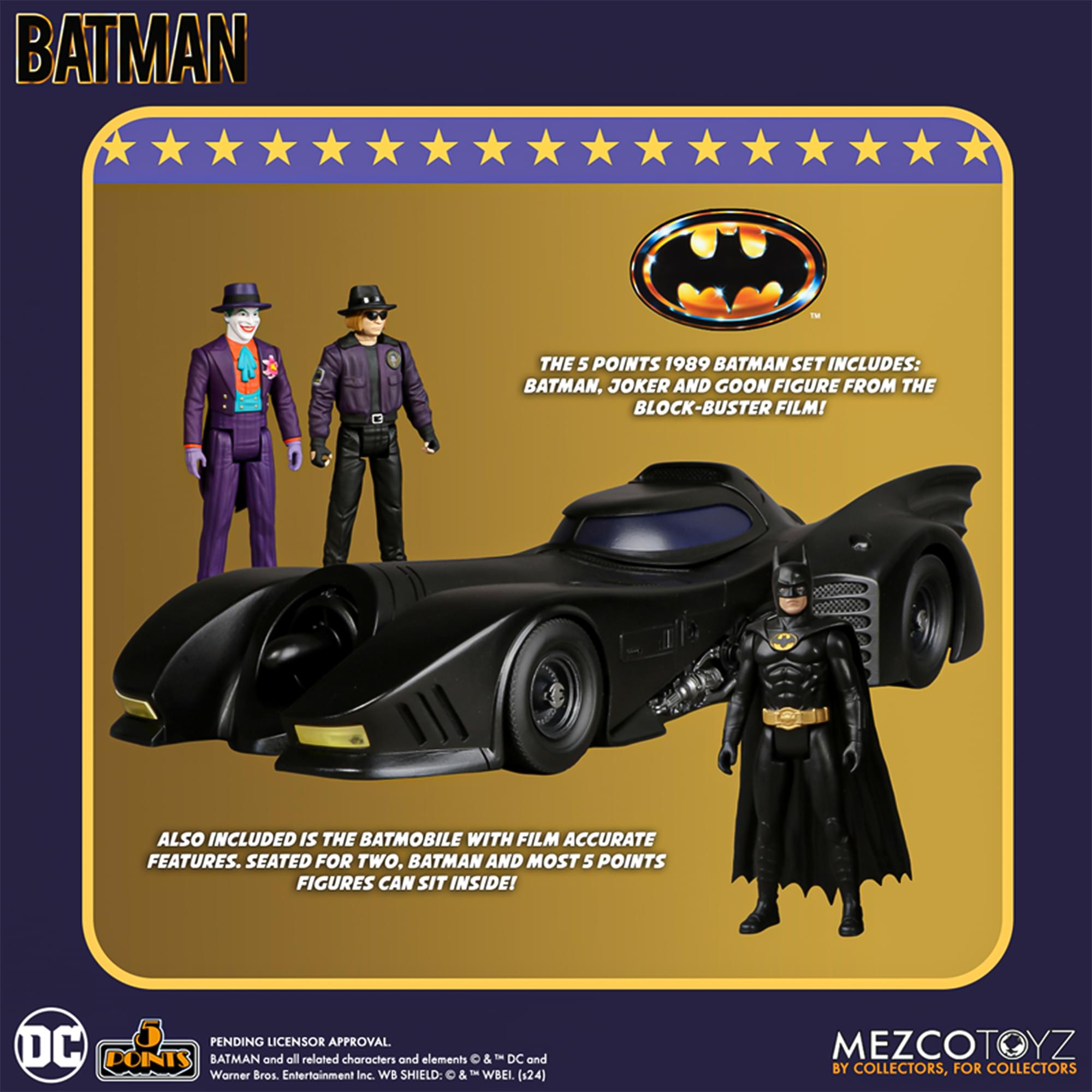 DC Comics 5 Points 1989 Batman Batmobile
