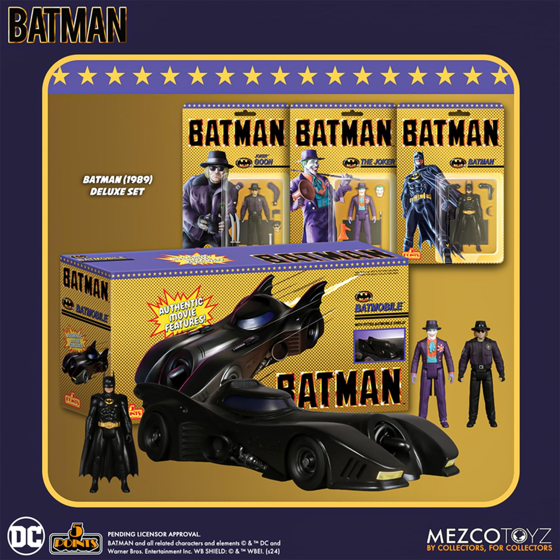 DC Comics 5 Points 1989 Batman Batmobile