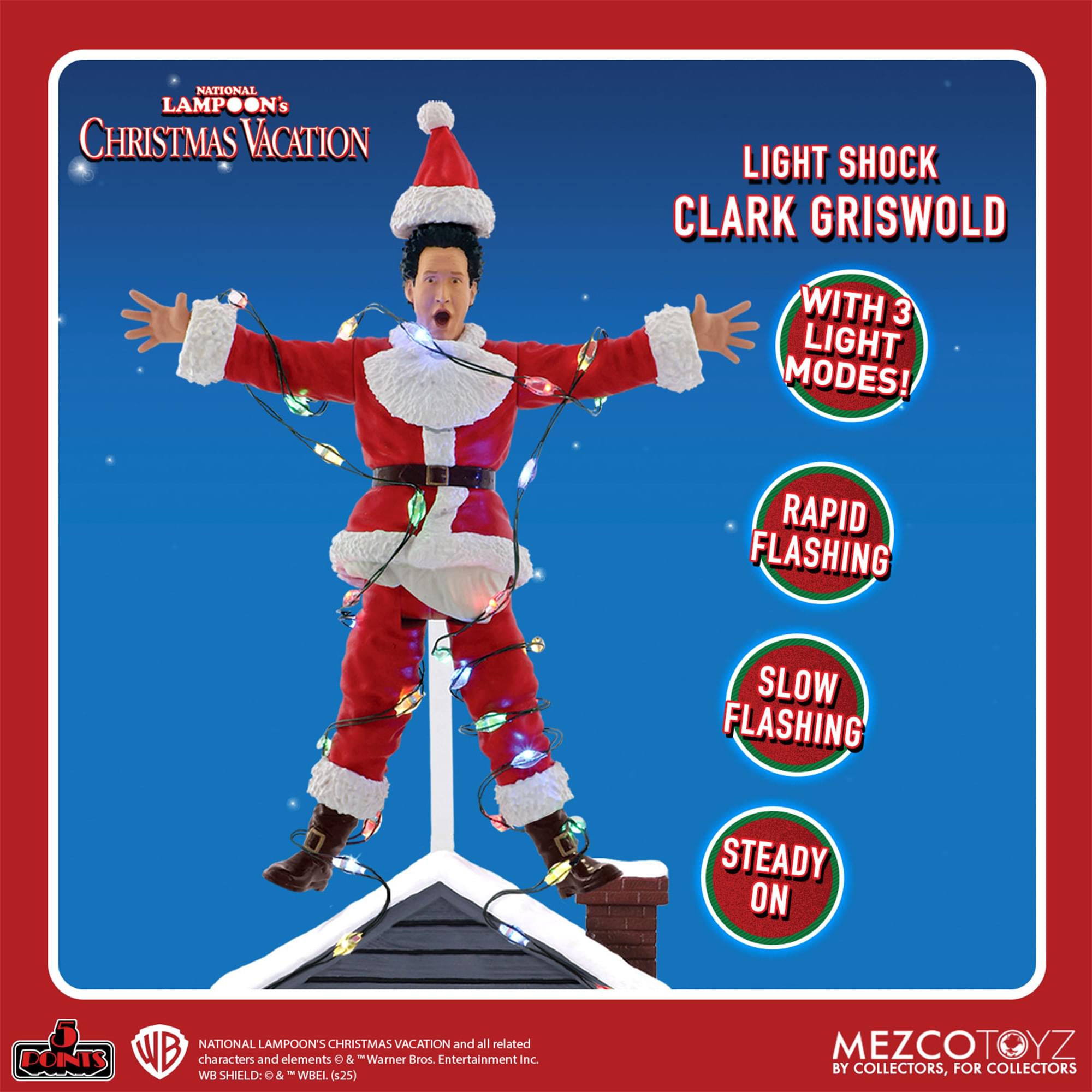 National Lampoon's Christmas Vacation 5 Points Action Figure | Light Shock Clark