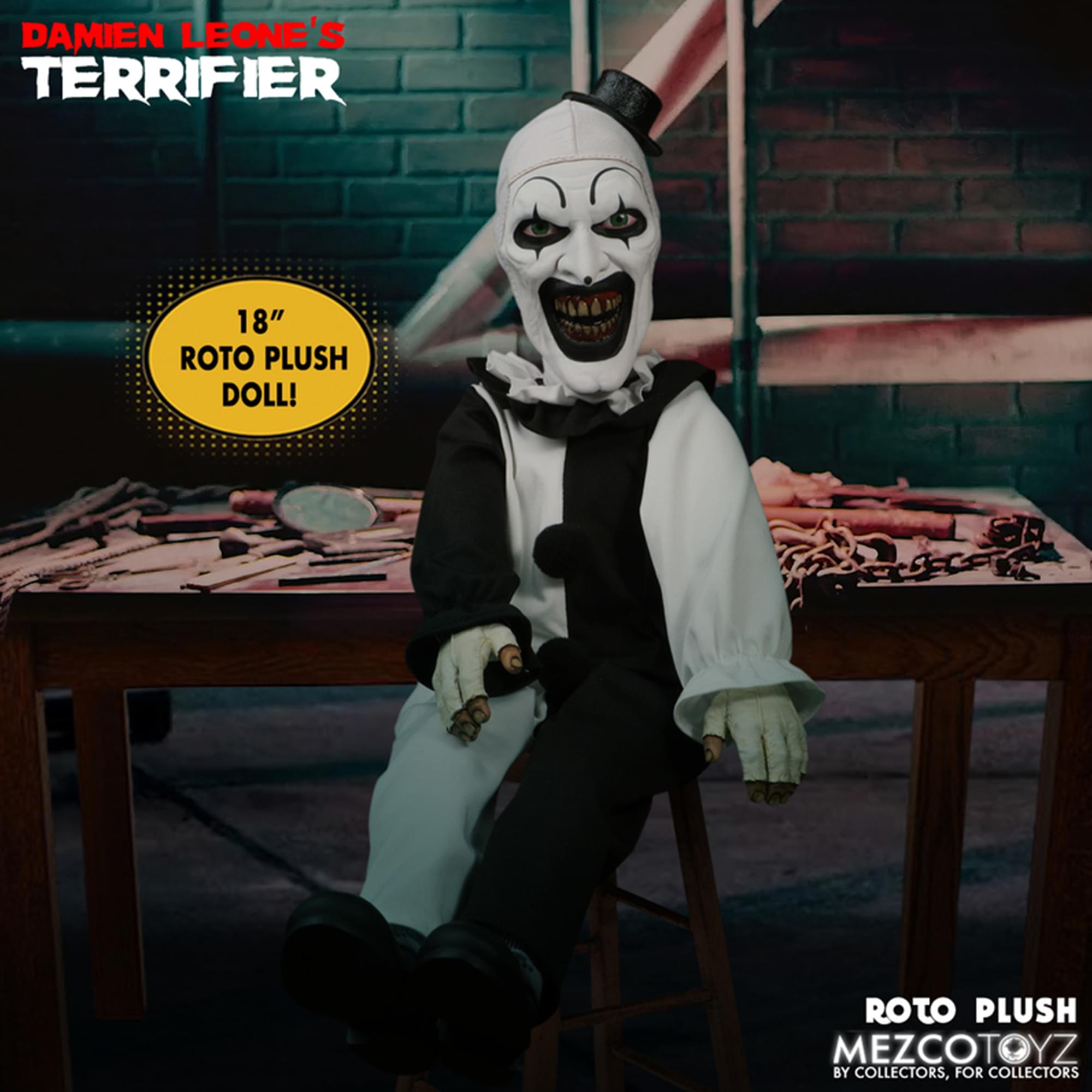 Terrifier Art the Clown 18 Inch MDS Roto Plush