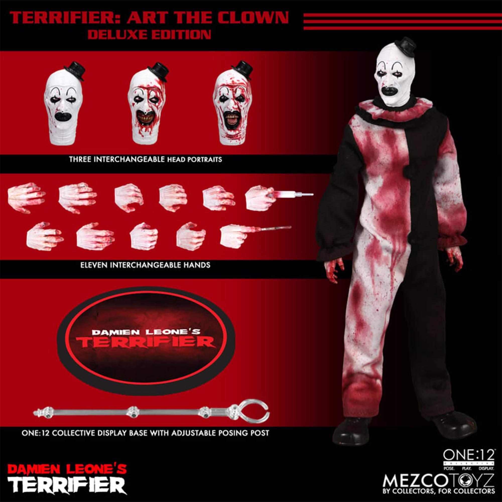 Terrifier One:12 Collective Deluxe Art the Clown Figure