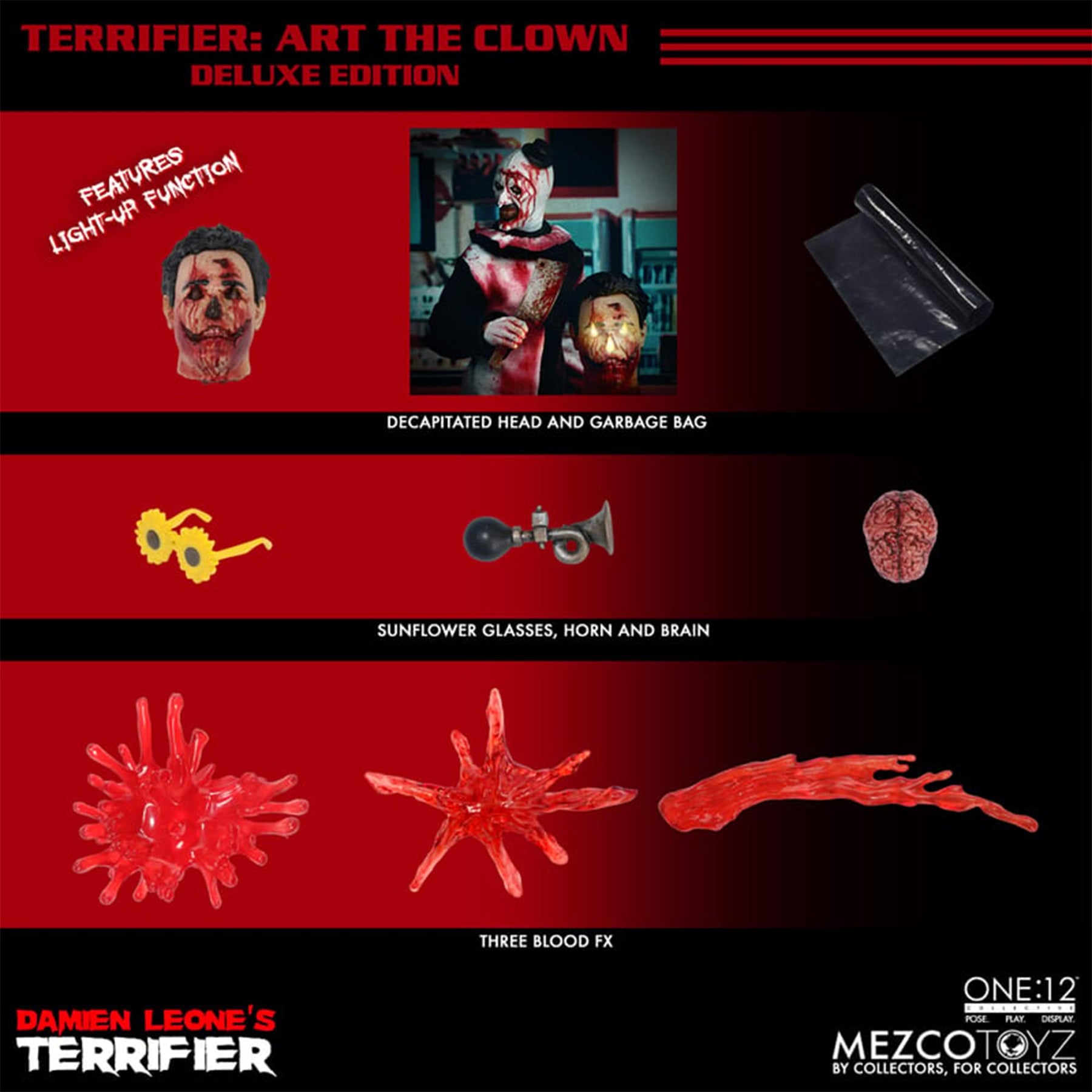 Terrifier One:12 Collective Deluxe Art the Clown Figure