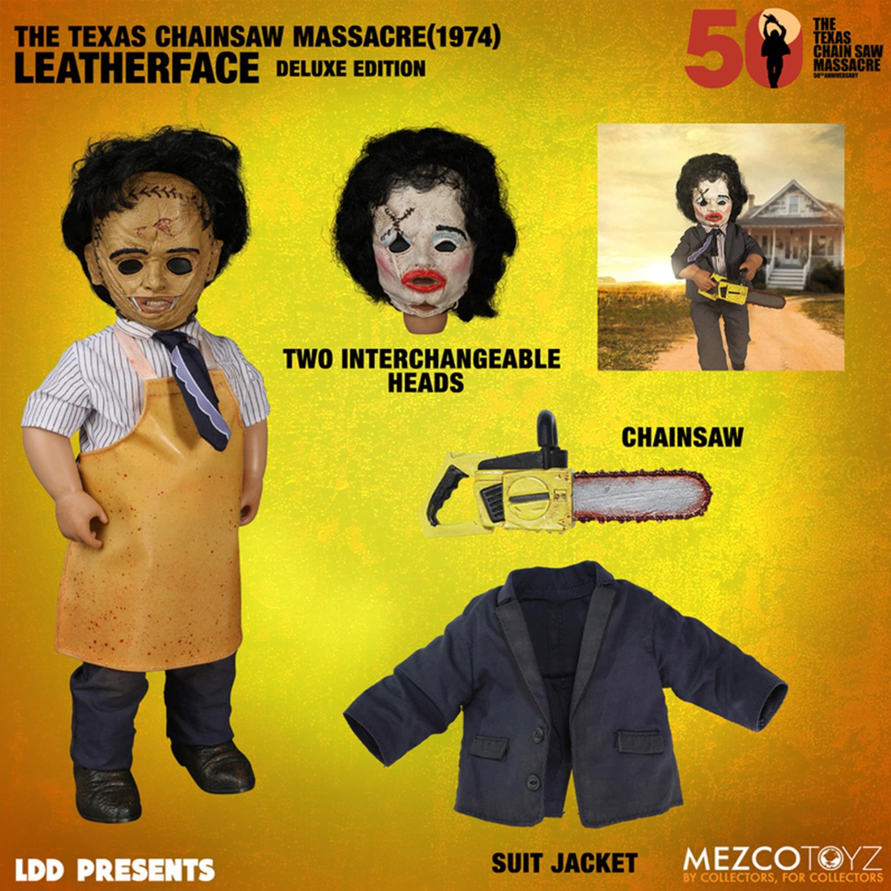 The Texas Chainsaw Massacre (1974) Living Dead Doll | Deluxe Leatherface