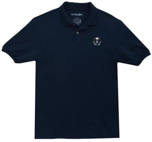 Marvel Avengers Men's Blue Polo With Shield Logo Adult